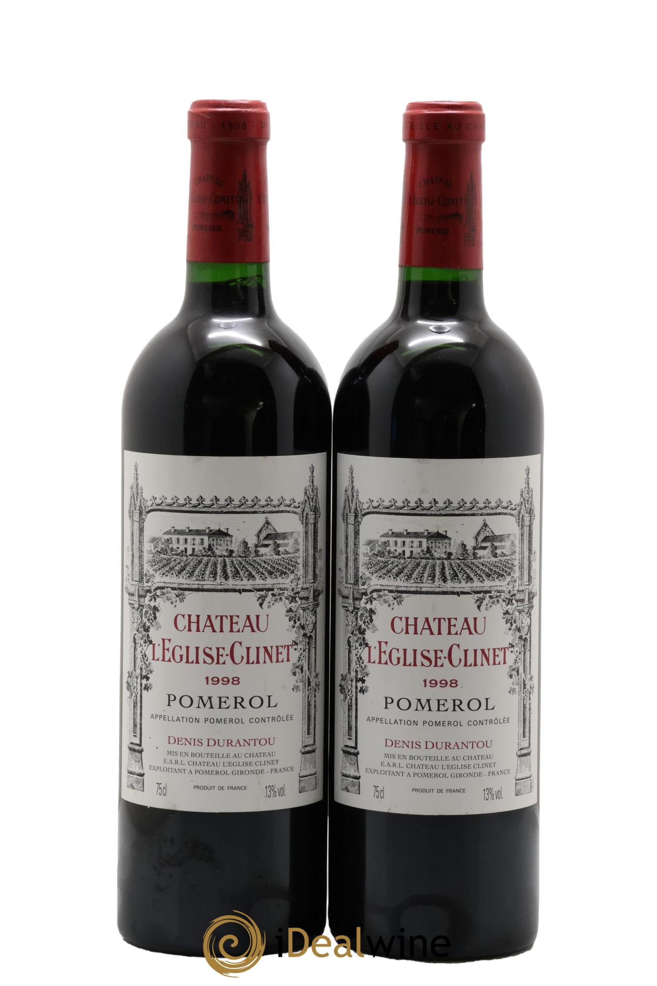 Château l' Église Clinet 1998 - Lot de 2 bouteilles - 0