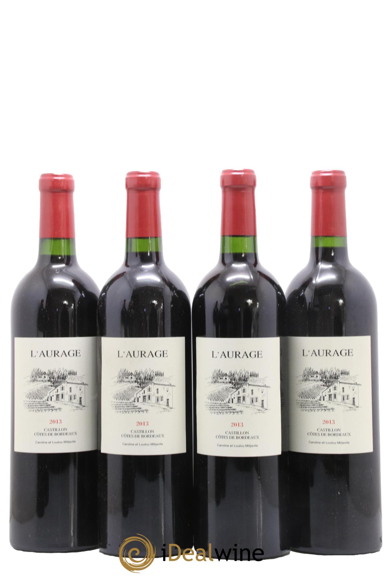 L'Aurage 2013 - Lot of 4 bottles - 0