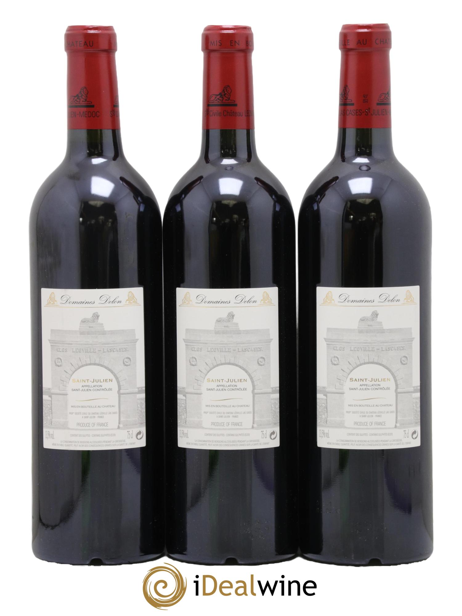 Château Léoville Las Cases 2ème Grand Cru Classé 2008 - Lotto di 3 bottiglie - 1