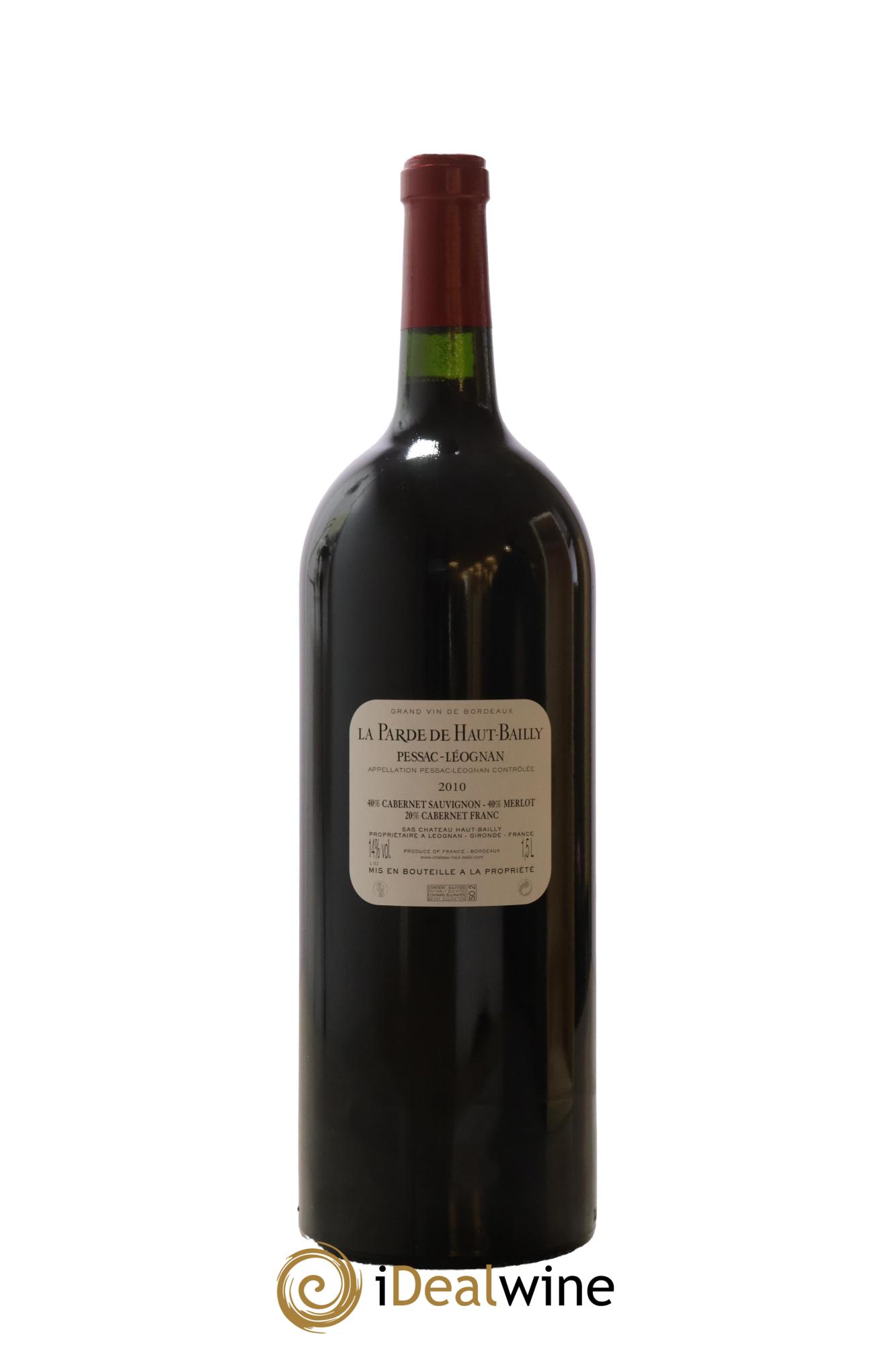 Haut Bailly II (Anciennement La Parde de Haut-Bailly) Second Vin 2010 - Lot de 1 magnum - 2