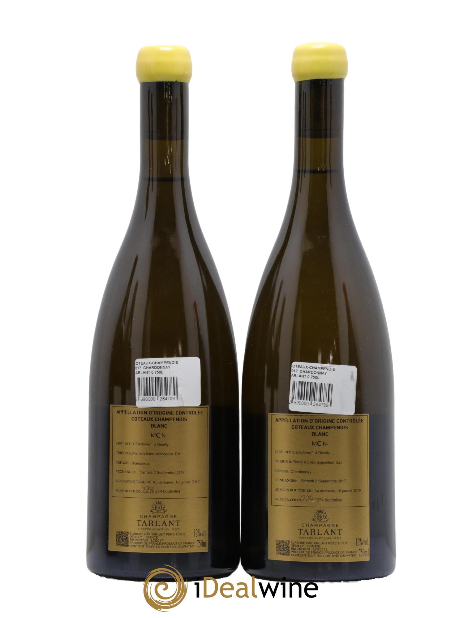 Coteaux Champenois Maison Tarlant 2017 - Lot de 2 bouteilles - 1