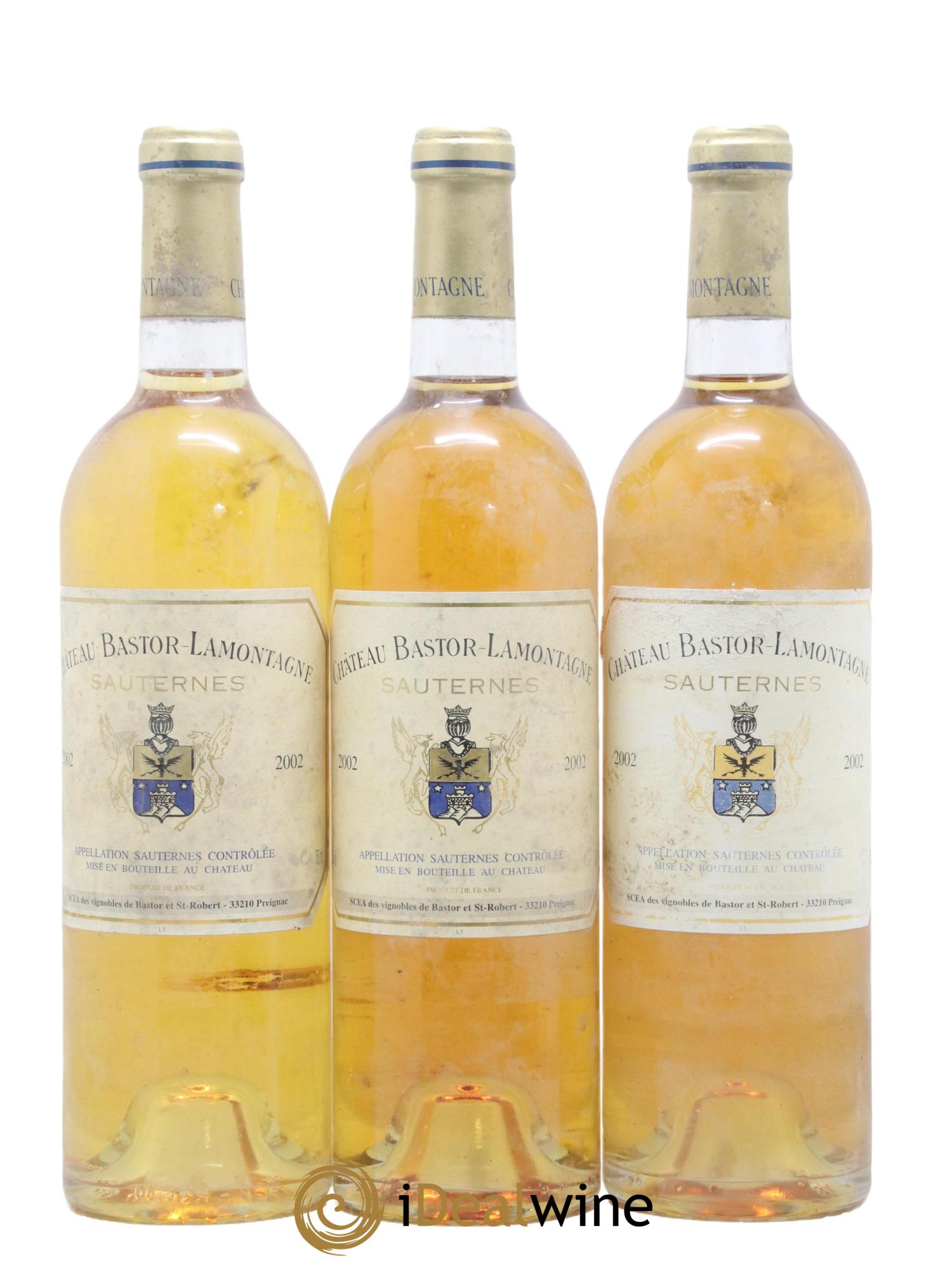 Château Bastor Lamontagne 2002 - Lot de 3 bouteilles - 0