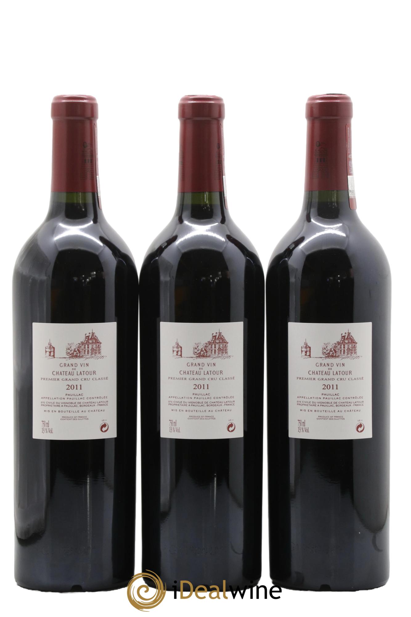 Château Latour 1er Grand Cru Classé 2011 - Posten von 3 Flaschen - 1