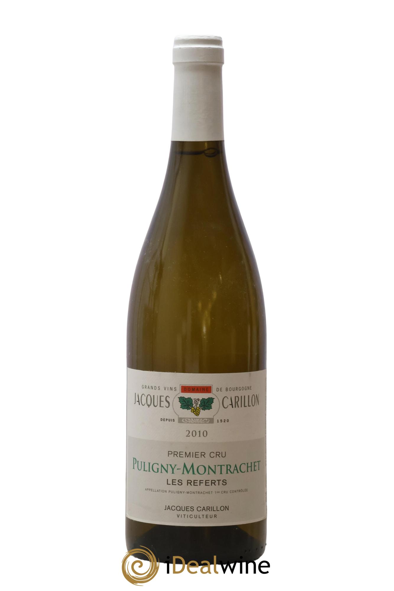 Puligny-Montrachet 1er Cru Les Referts Jacques Carillon (Domaine) 2010 - Lot de 1 bouteille - 0