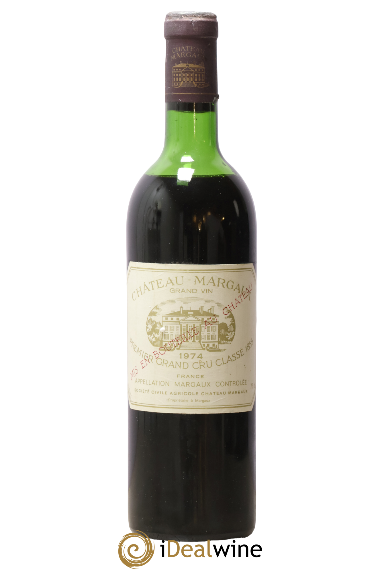 Château Margaux 1er Grand Cru Classé 1974 - Lot de 1 bouteille - 0