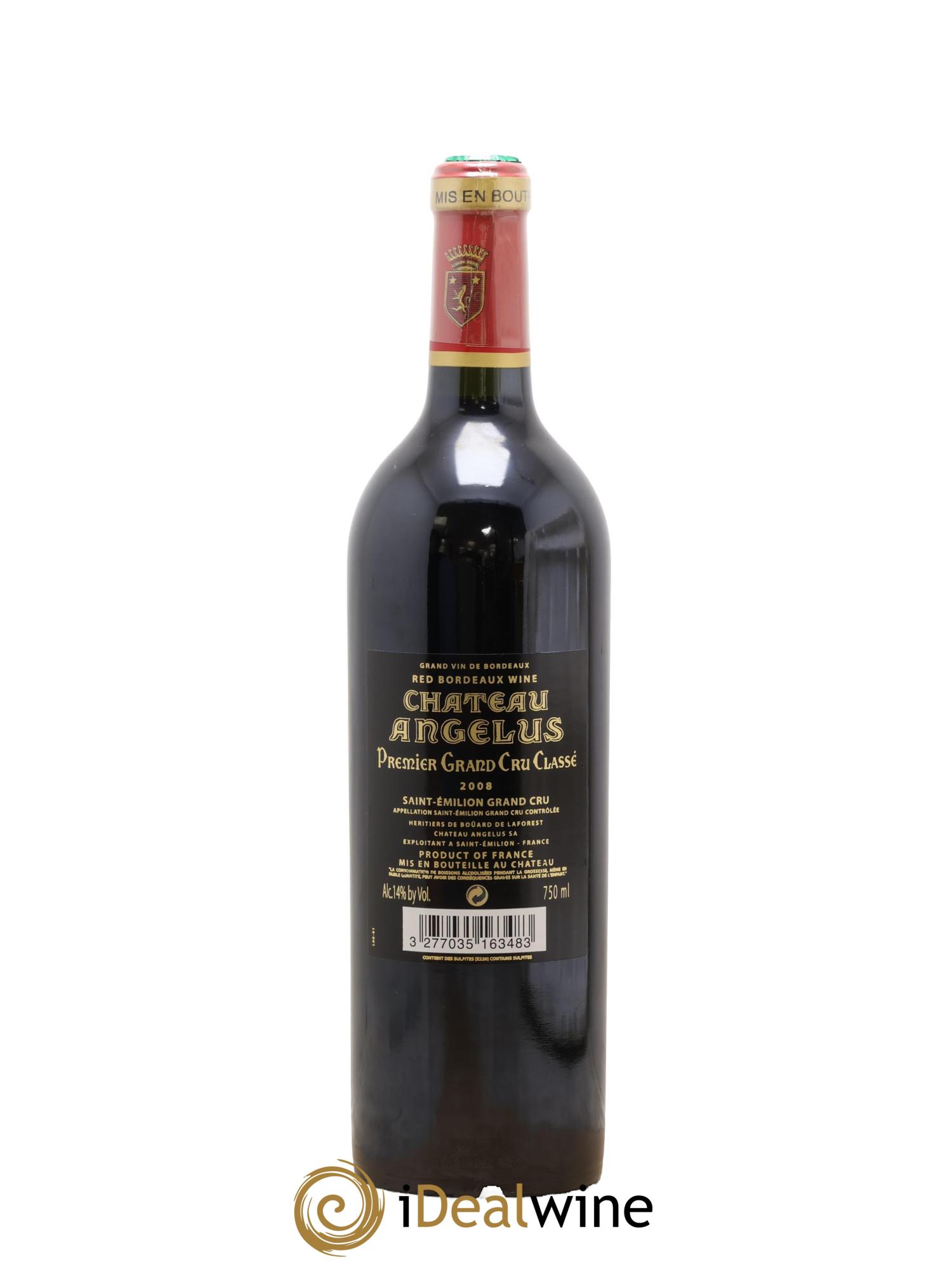 Château Angélus 1er Grand Cru Classé A 2008 - Lot of 1 bottle - 1
