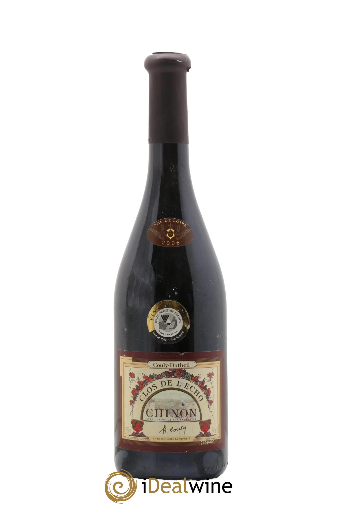 Chinon Clos de l'Echo Couly-Dutheil 2006 - Lot de 1 bouteille - 0
