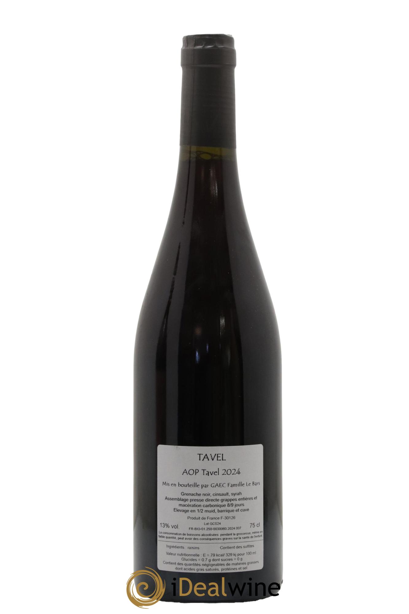 Tavel Romain Le Bars 2024 - Lot de 1 bouteille - 1
