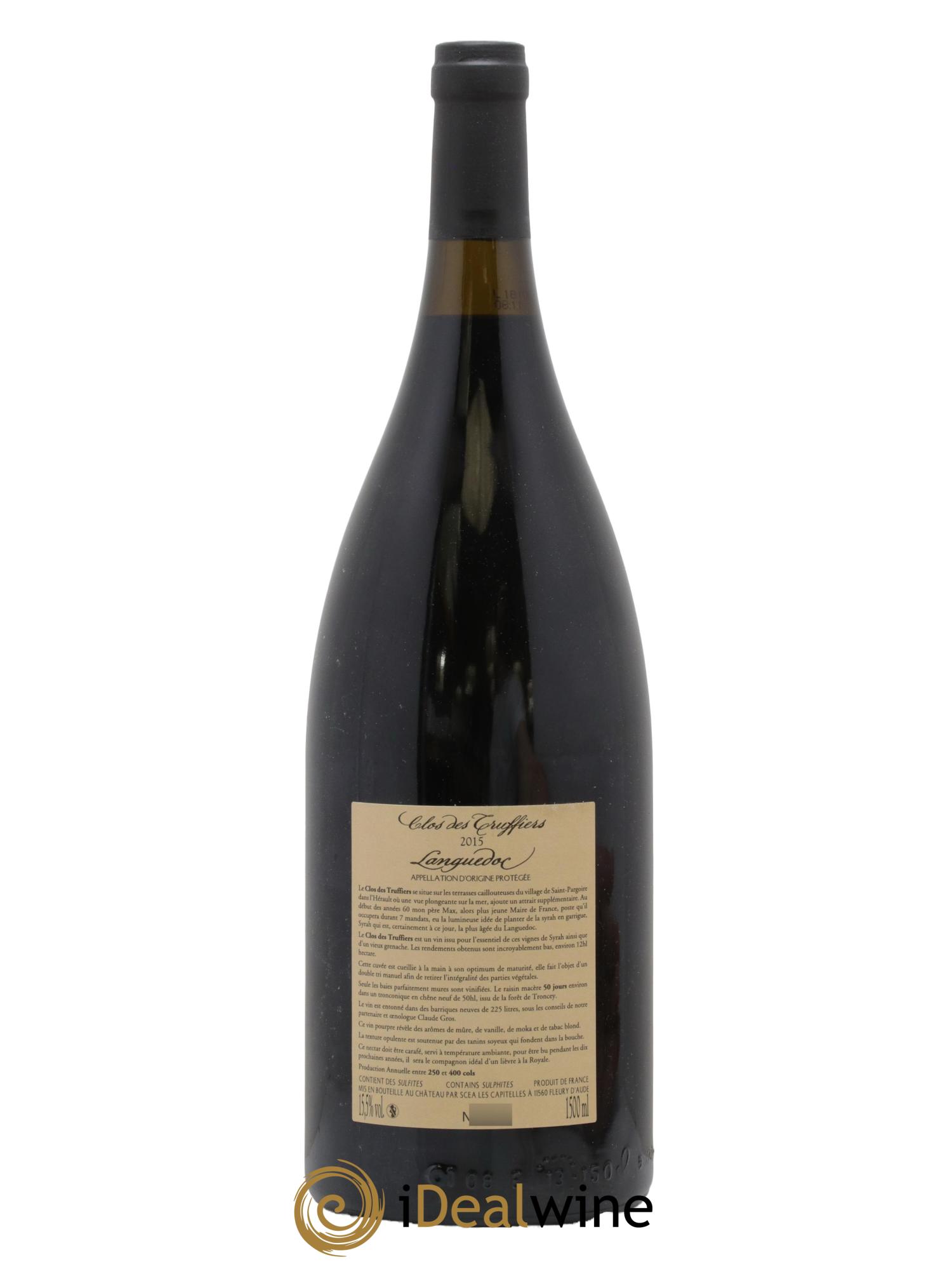 La Clape Château de La Négly Clos des Truffiers Jean Paux-Rosset  2015 - Posten von 1 Magnum - 2