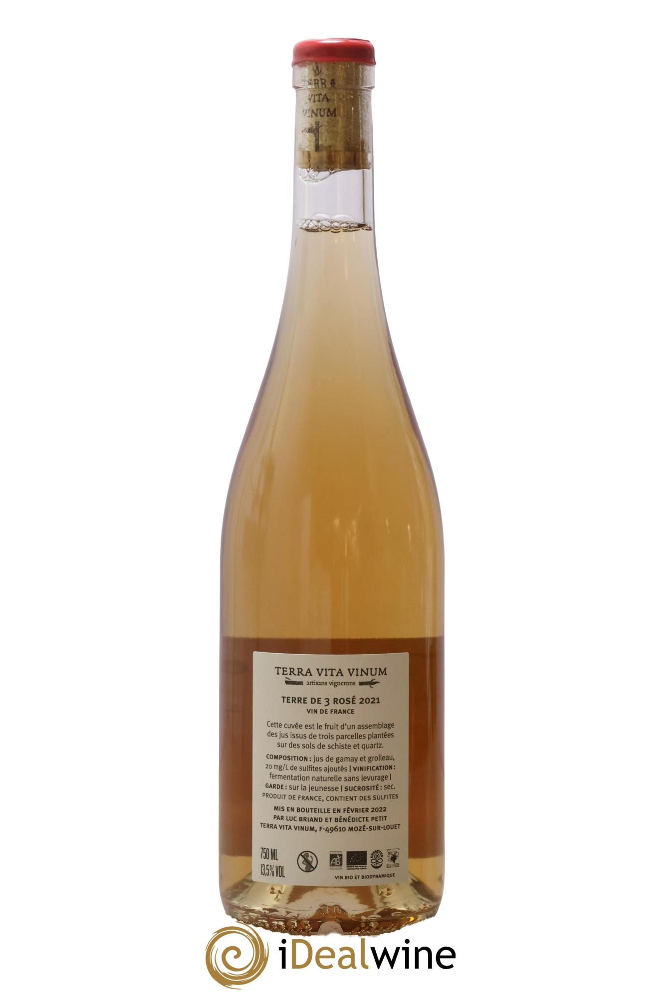 Vin de France Terre de 3 Terra Vita Vinum 2021 - Lotto di 1 bottiglia - 1