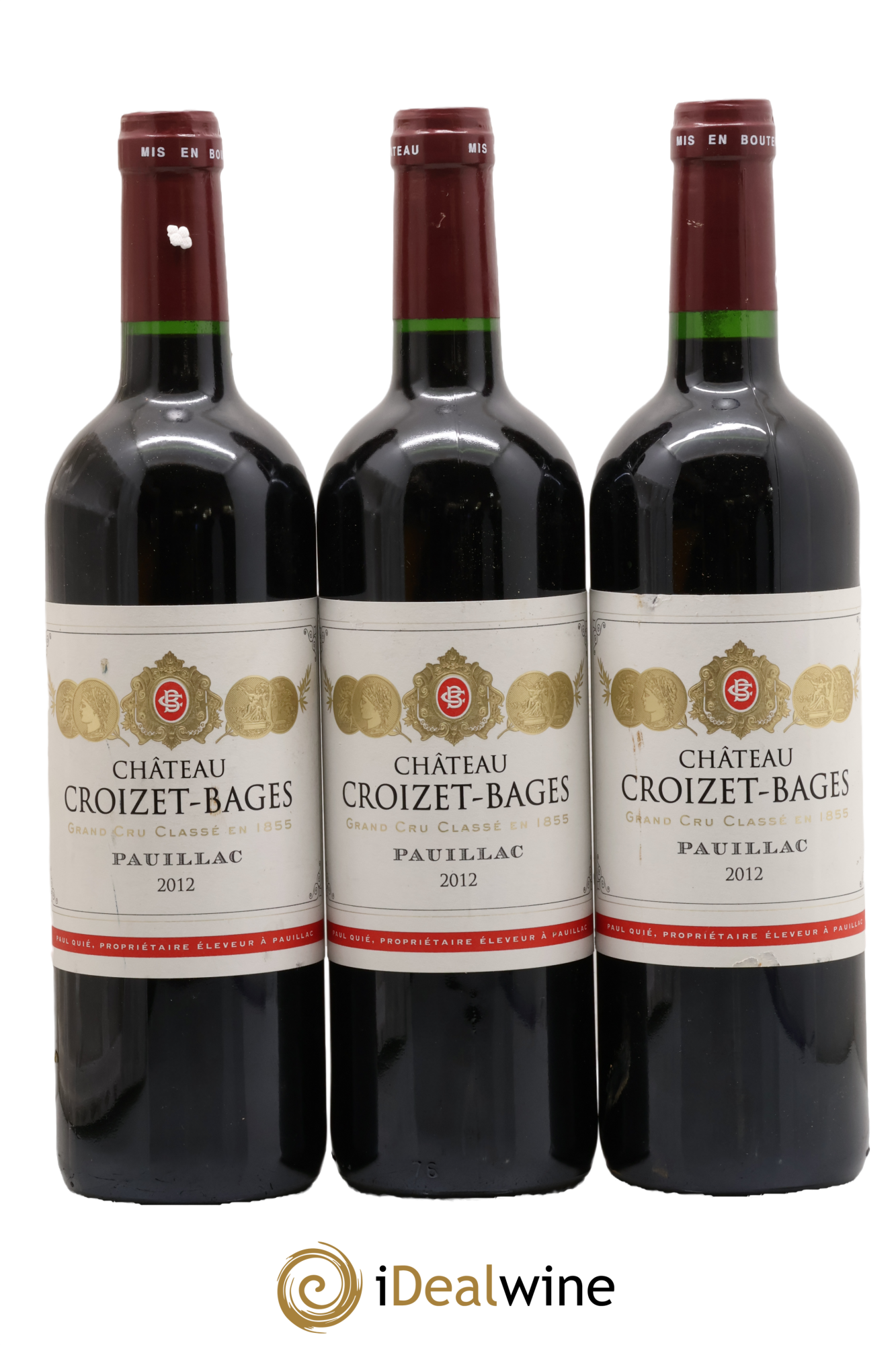 Château Croizet Bages 5ème Grand Cru Classé 2012 - Posten von 3 Flaschen - 0