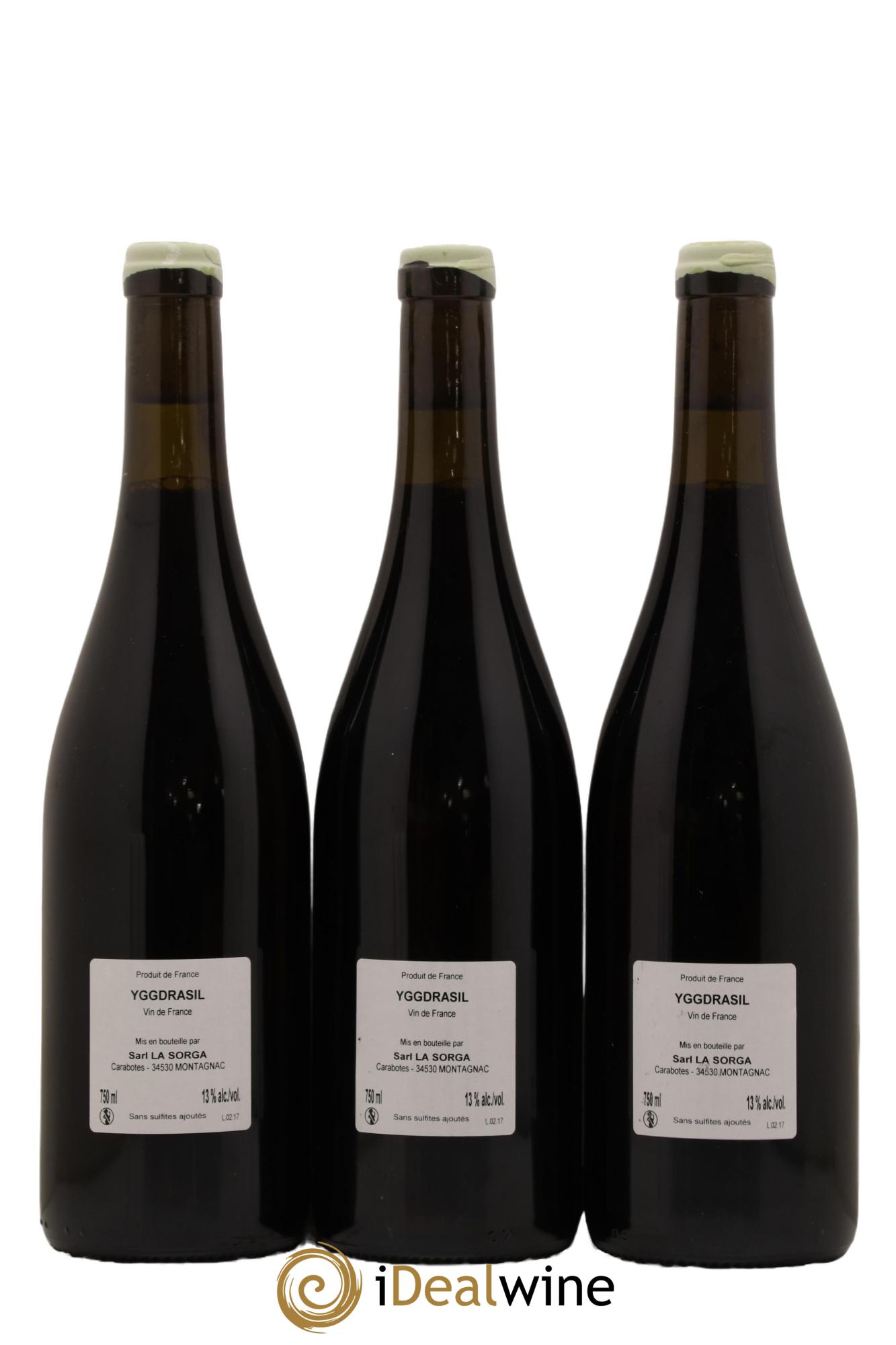 Vin de France YGGDRASIL La Sorga Anthony Tortul 2017 - Lot de 3 bouteilles - 1
