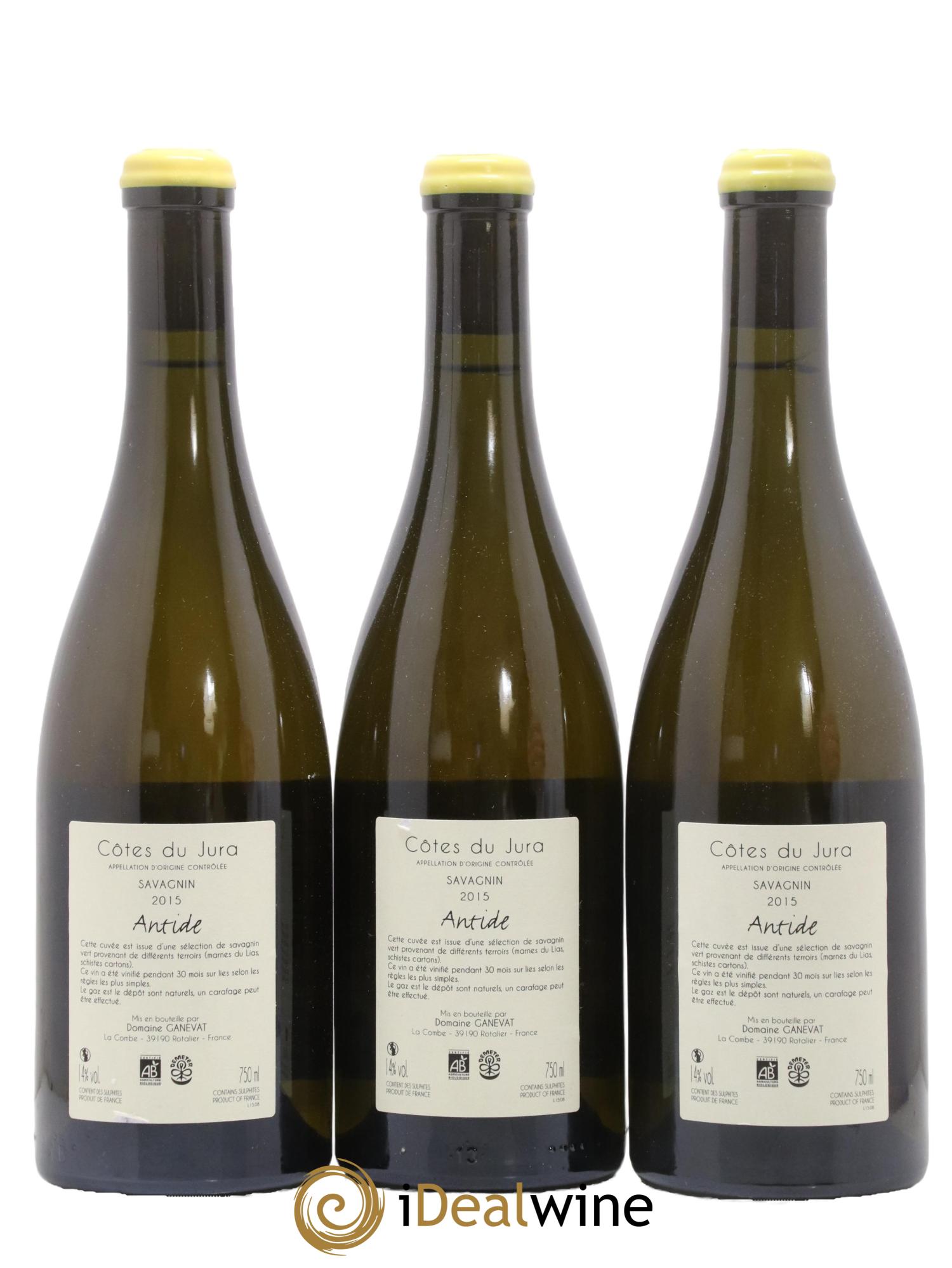 Côtes du Jura Savagnin Antide Jean-François Ganevat (Domaine) 2015 - Lot de 3 bouteilles - 1