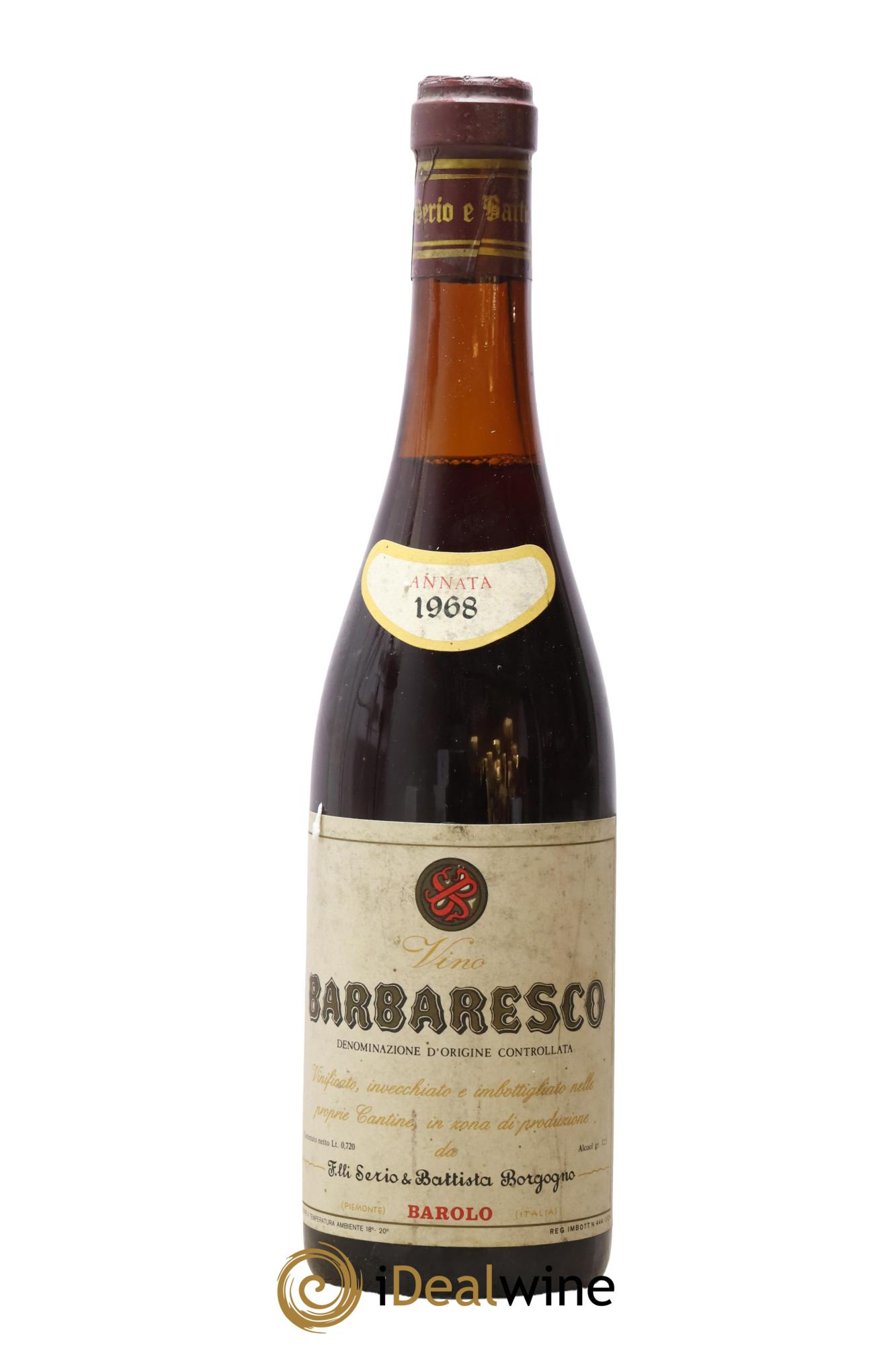 Barbaresco Serio e Battista Borgogno 1968 - Posten von 1 Flasche - 0