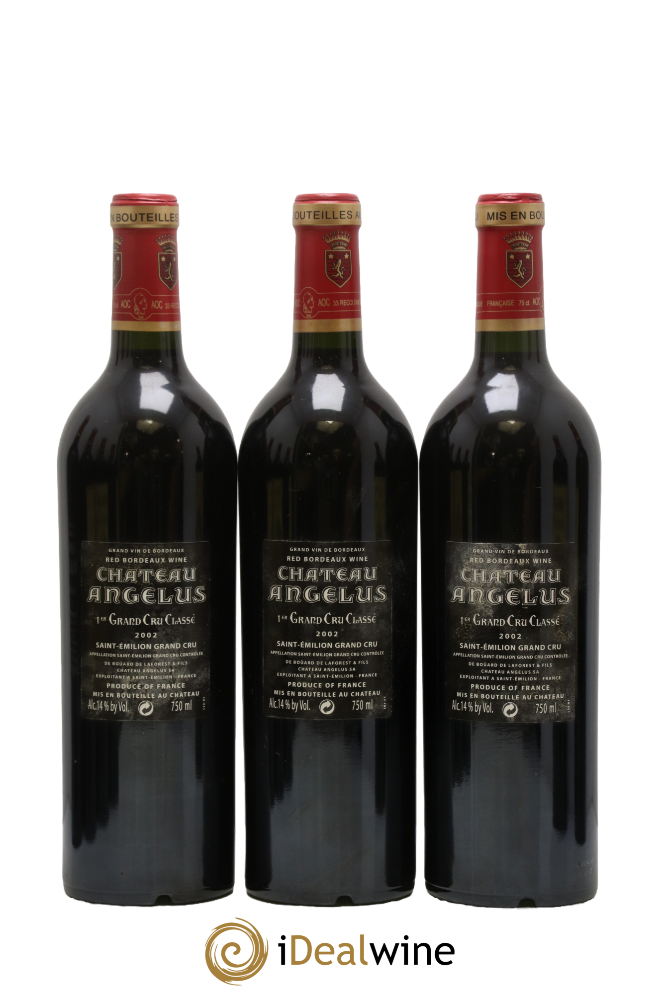 Château Angélus 1er Grand Cru Classé A 2002 - Lot de 12 bouteilles - 4