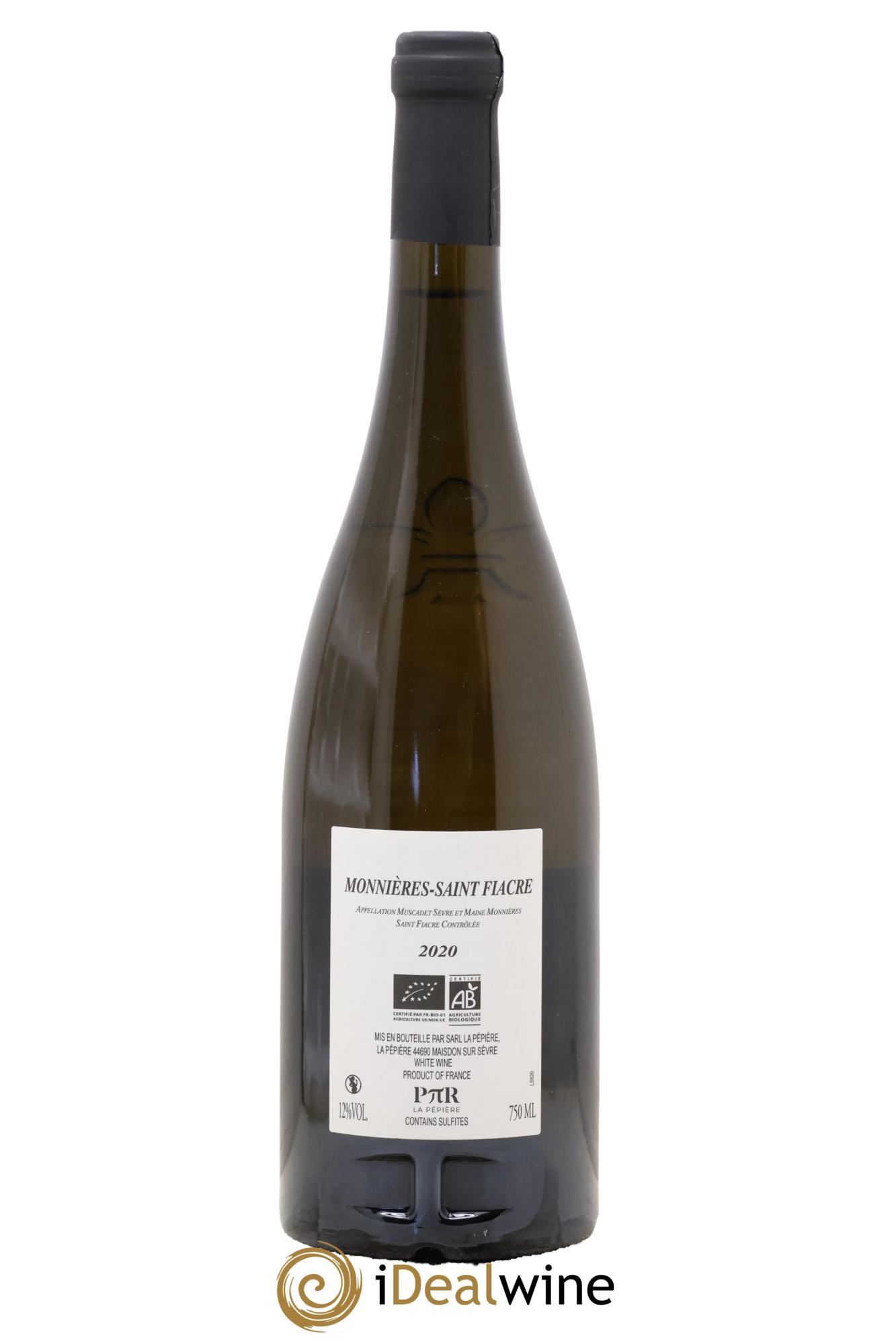 Muscadet-Sèvre-et-Maine Monnieres Saint Fiacre Domaine Pepiere 2020 - Lot de 1 bouteille - 1