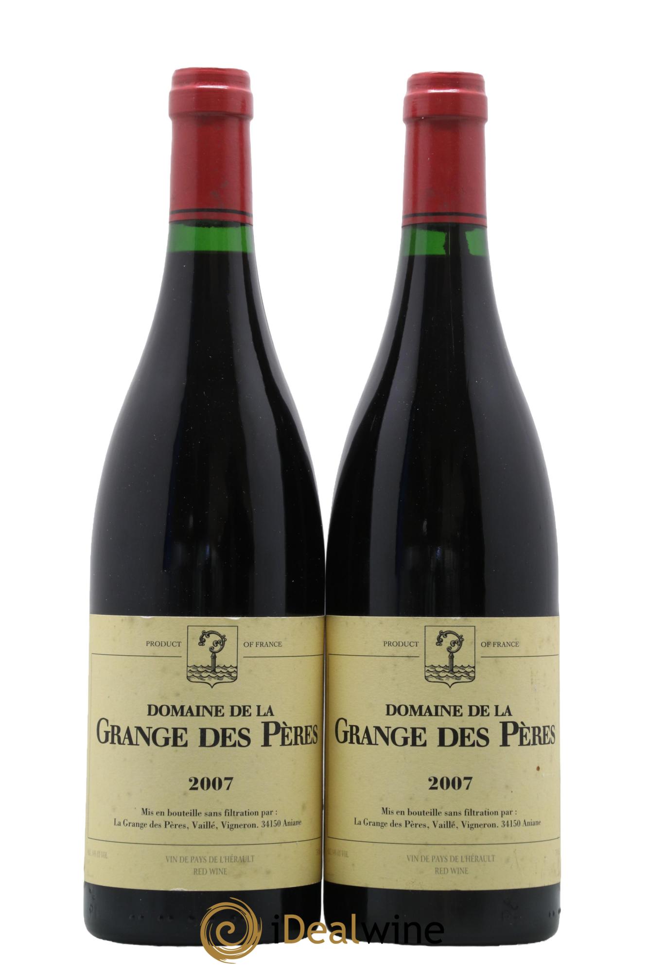 Pays d'Hérault Grange des Pères Laurent Vaillé 2007 - Lot de 2 bouteilles - 0
