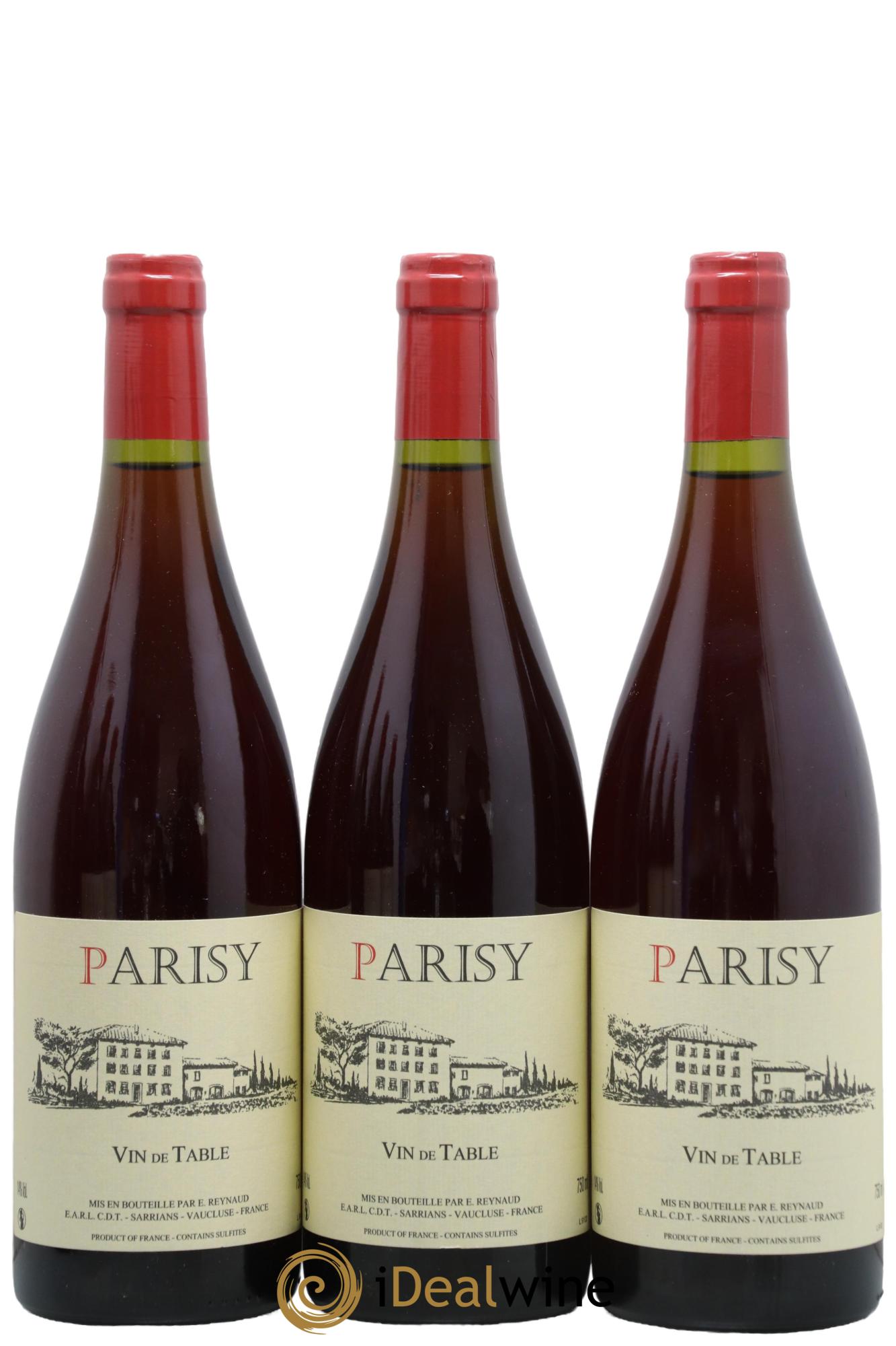 Vin de Table Parisy Emmanuel Reynaud - Posten von 3 Flaschen - 0