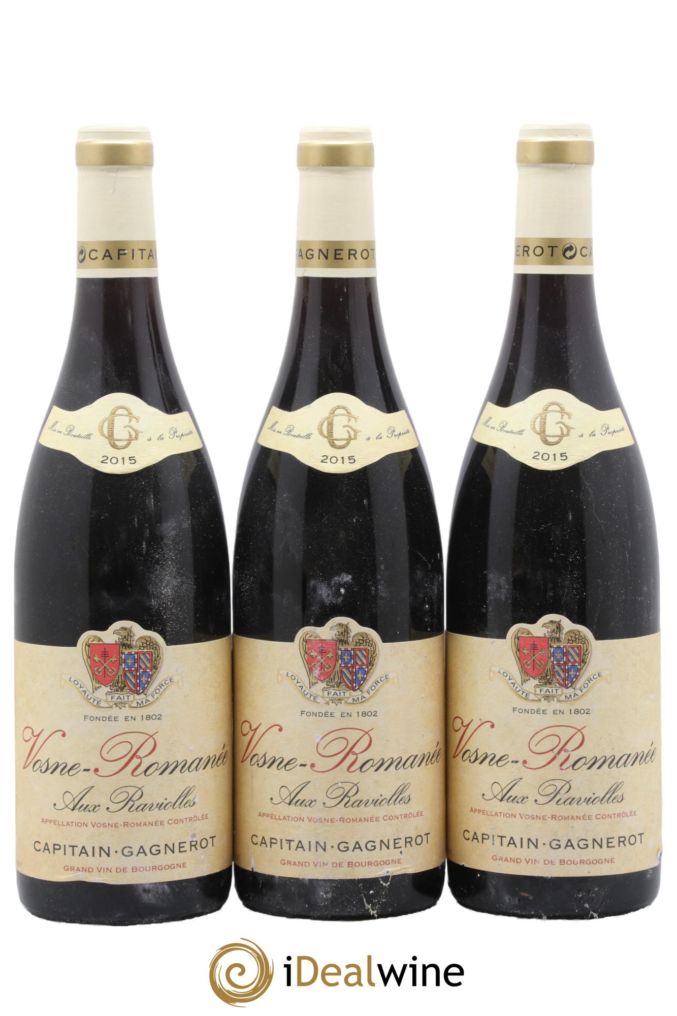 Vosne-Romanée Aux Raviolles Domaine Capitain Gagnerot 2015 - Lot de 3 bouteilles - 0