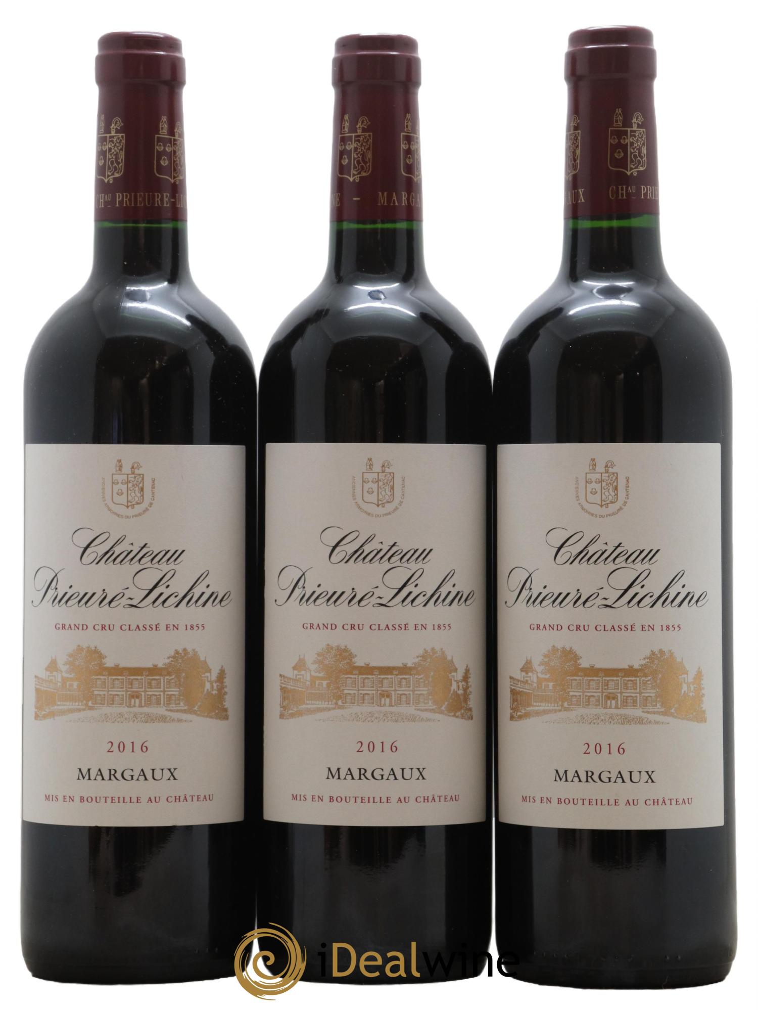 Château Prieuré Lichine 4ème Grand Cru Classé 2016 - Lot de 3 bouteilles - 0