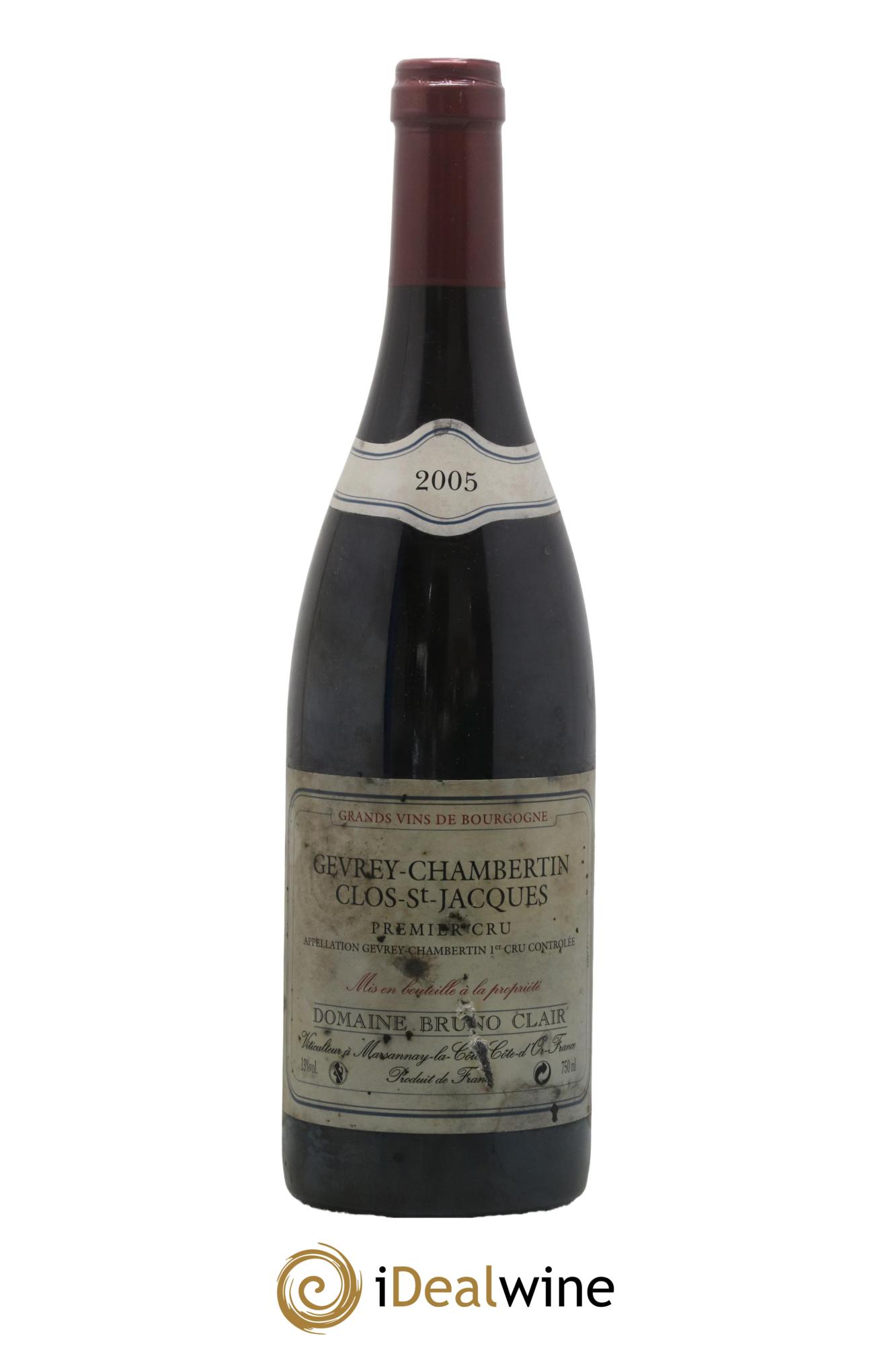 Gevrey-Chambertin 1er Cru Clos Saint-Jacques Bruno Clair (Domaine) 2005 - Lotto di 1 bottiglia - 0