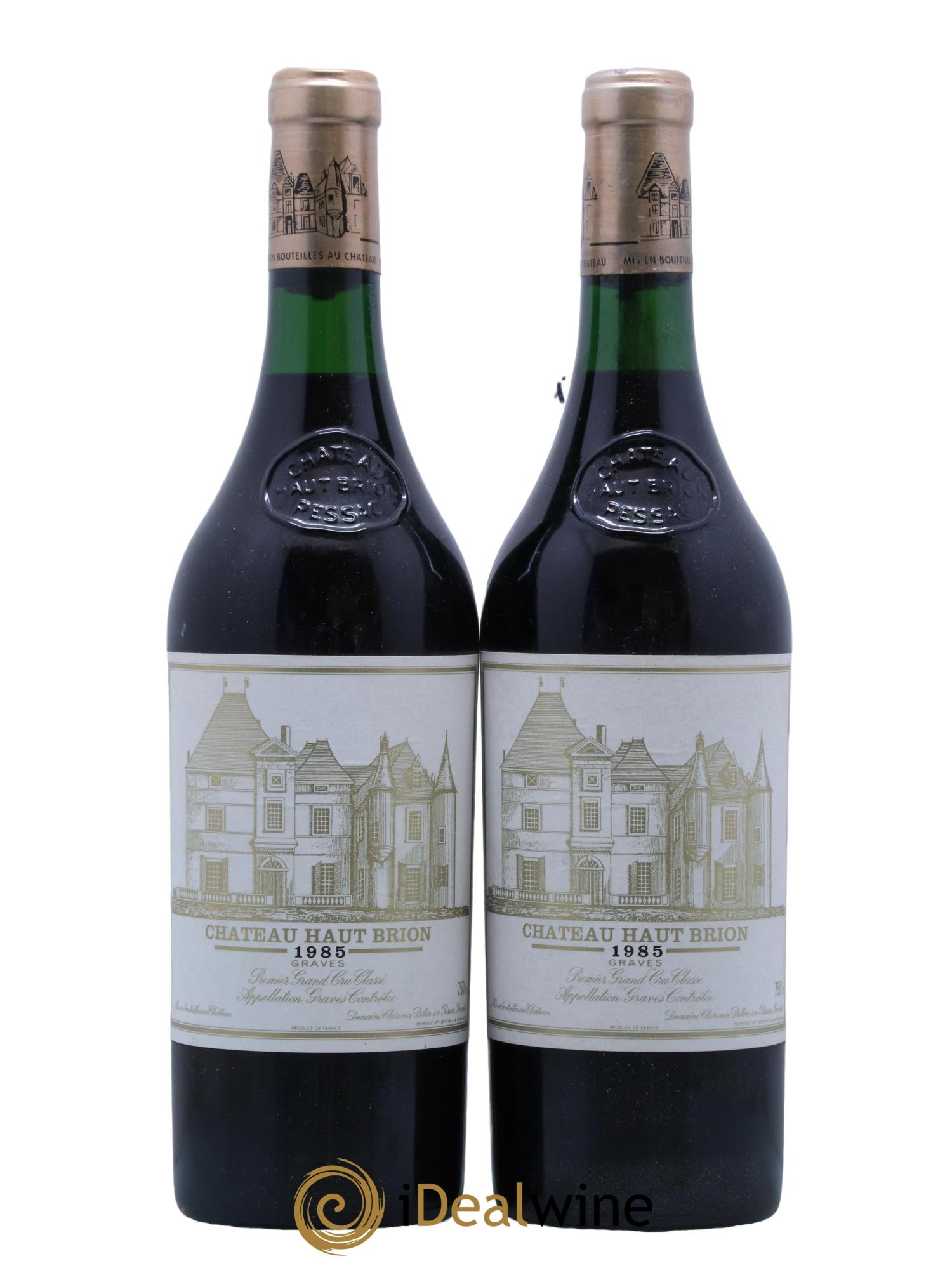 Château Haut Brion 1er Grand Cru Classé 1985 - Lotto di 2 bottiglie - 0