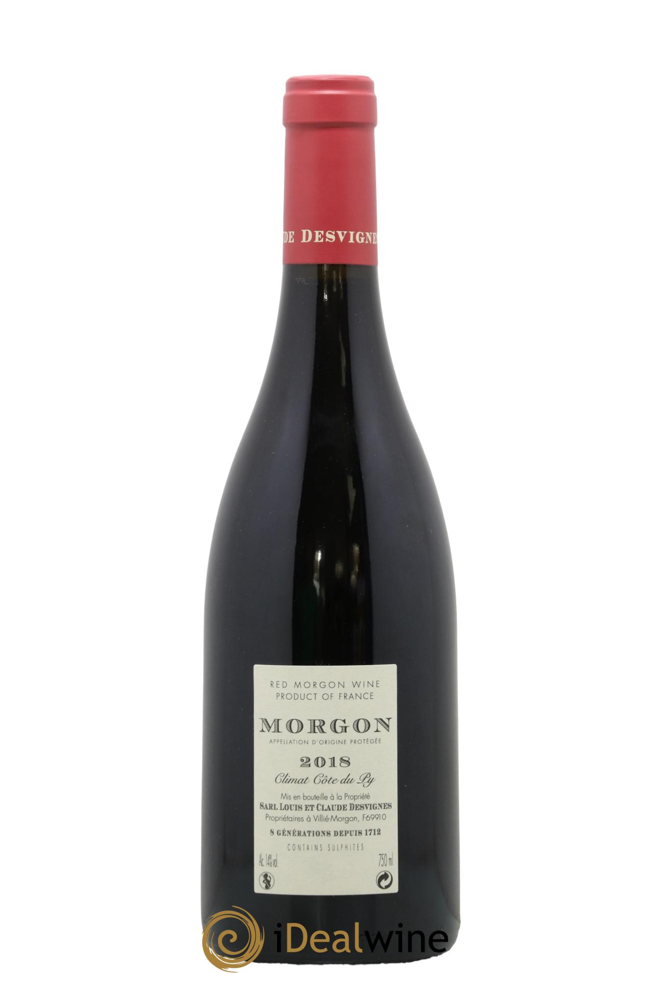 Morgon Côte du Py Louis-Claude Desvignes 2018 - Lot de 1 bouteille - 1