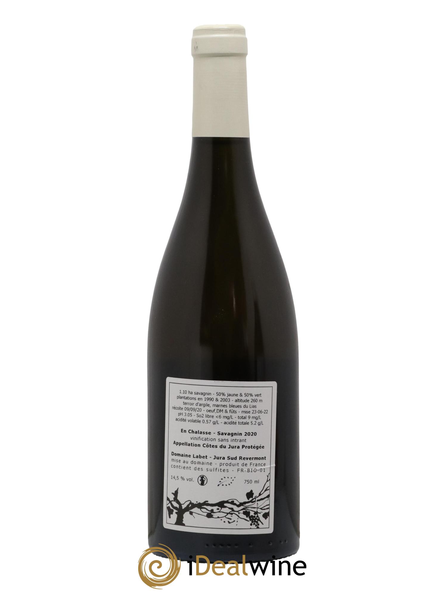 Côtes du Jura Fleur de Savagnin En Chalasse Romain - Julien - Charline Labet 2020 - Lot de 1 bouteille - 1