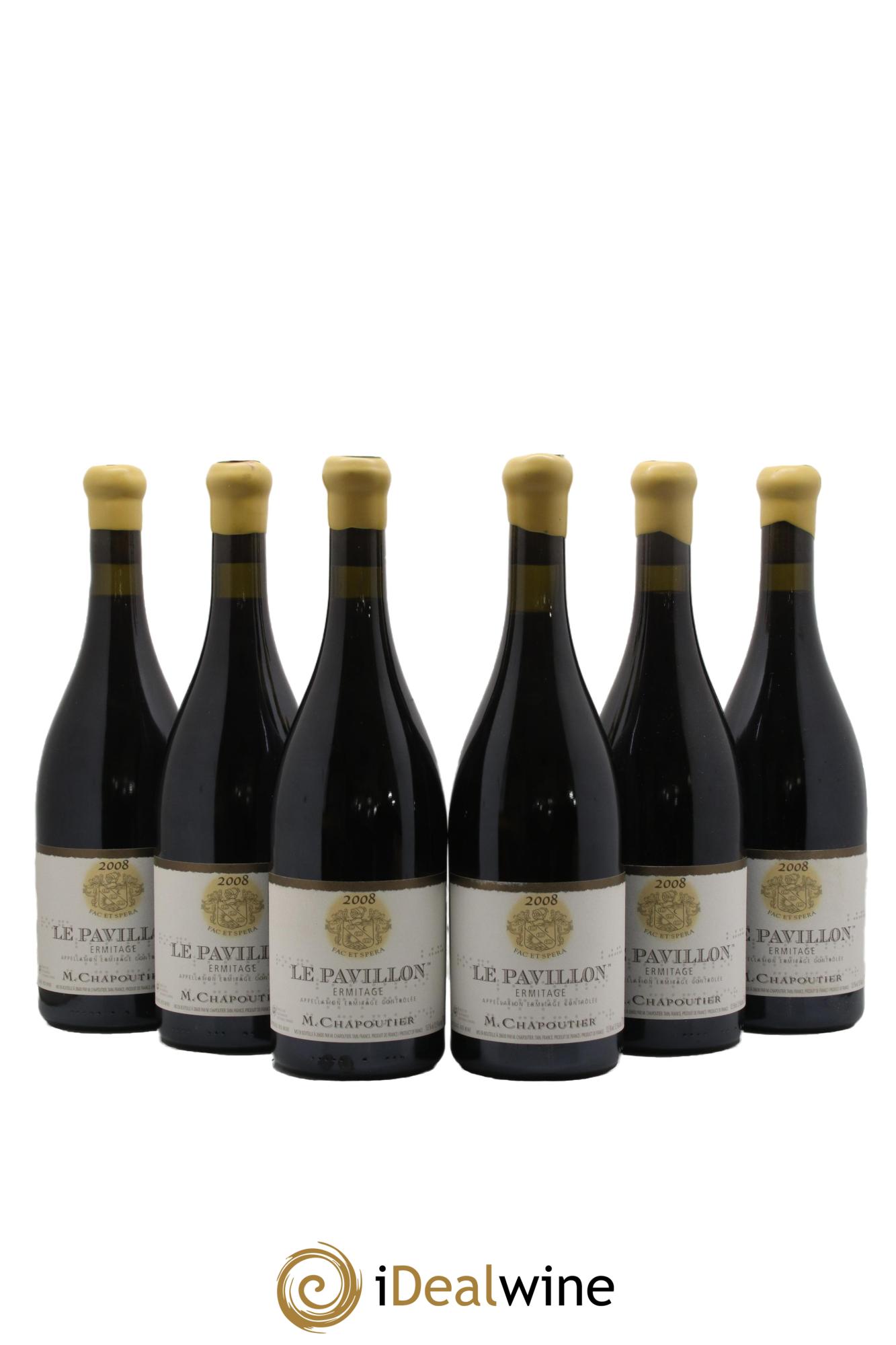 Hermitage Ermitage Le Pavillon Chapoutier 2008 - Lotto di 6 bottiglie - 0