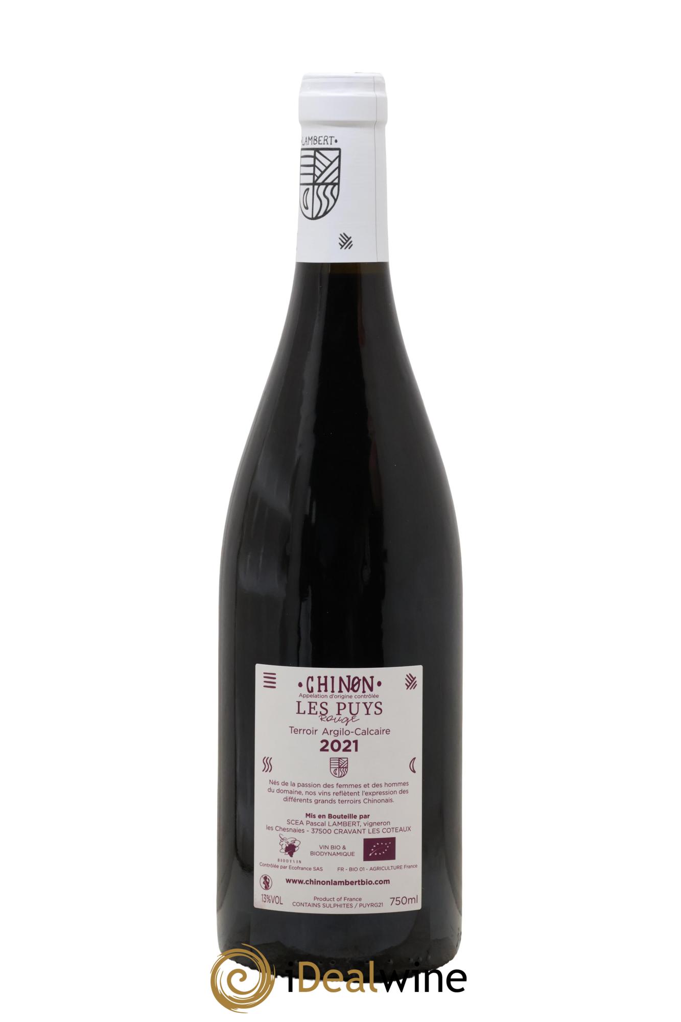 Chinon Les Puys Domaine Lambert 2021 - Lot de 1 bouteille - 1