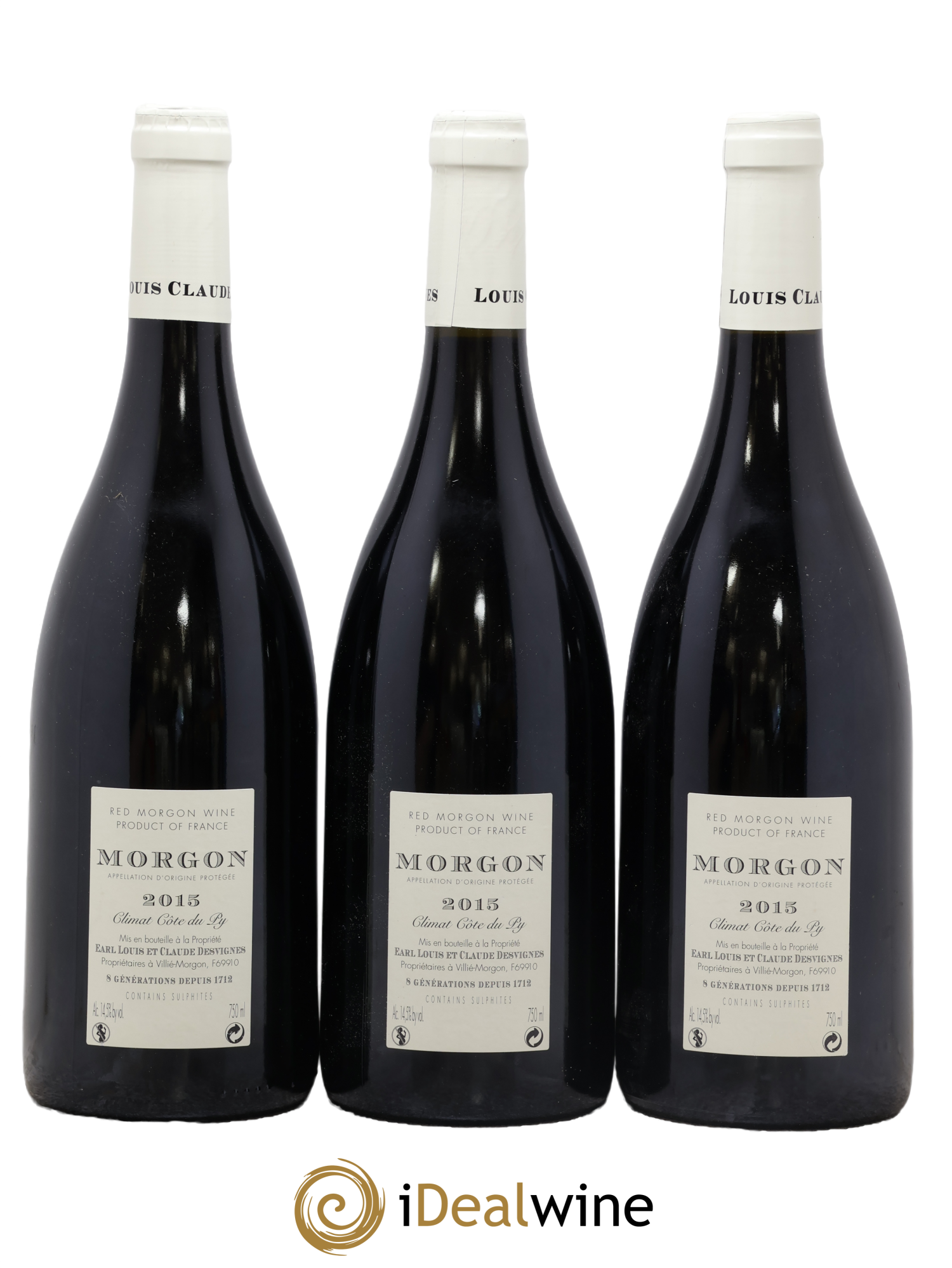 Morgon Côte de Py Javernières Louis-Claude Desvignes 2015 - Posten von 3 Flaschen - 1