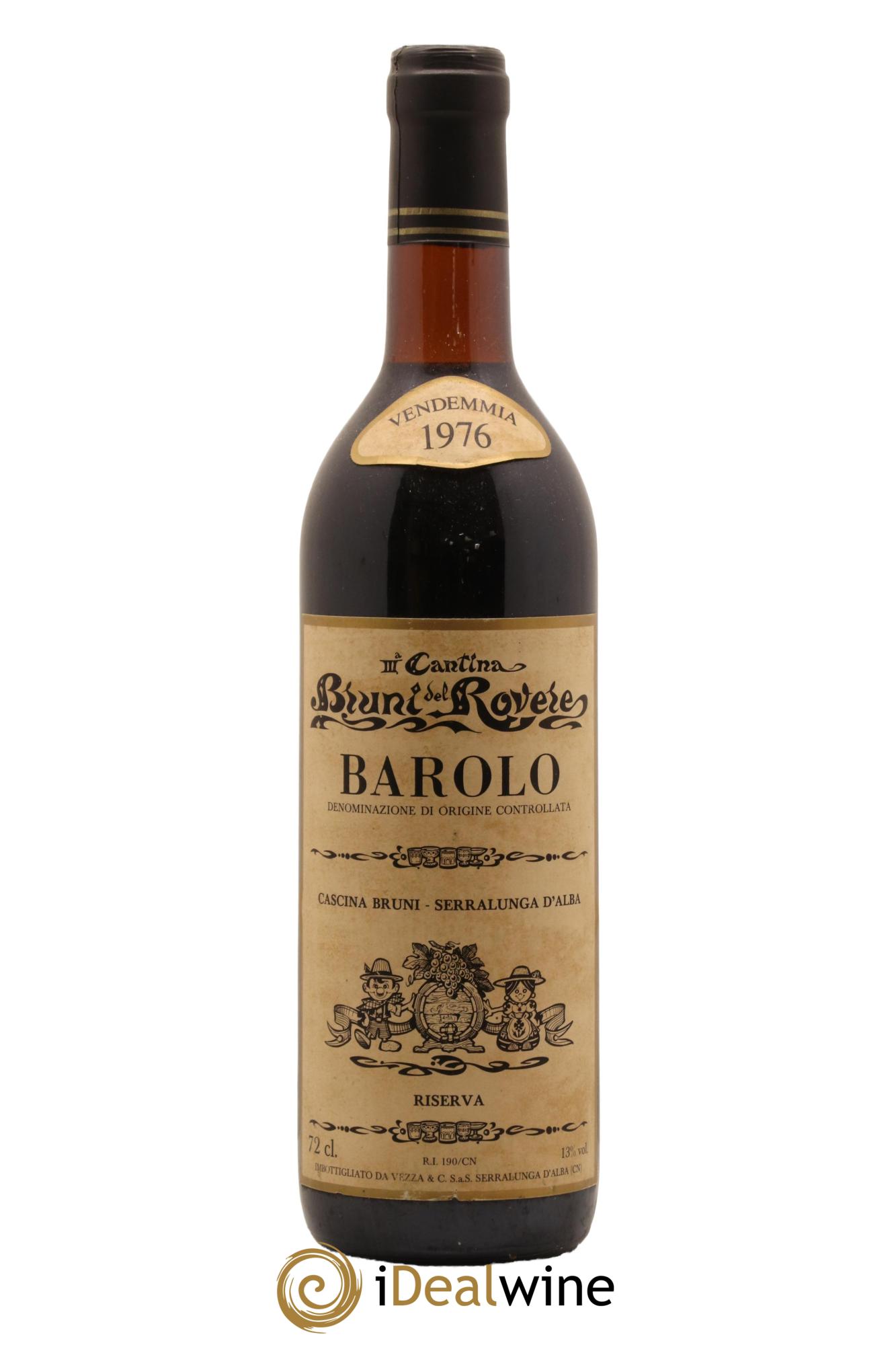 Barolo Riserva Cascina Bruni 1976 - Lot de 1 bouteille - 0