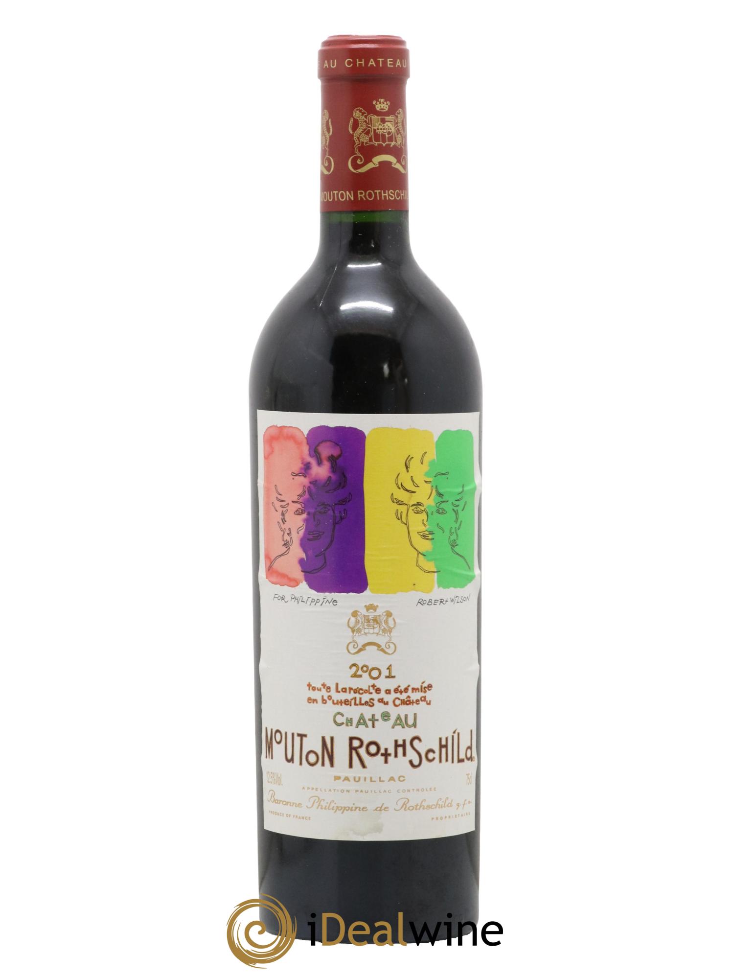 Château Mouton Rothschild 1er Grand Cru Classé 2001 - Lot de 1 bouteille - 0