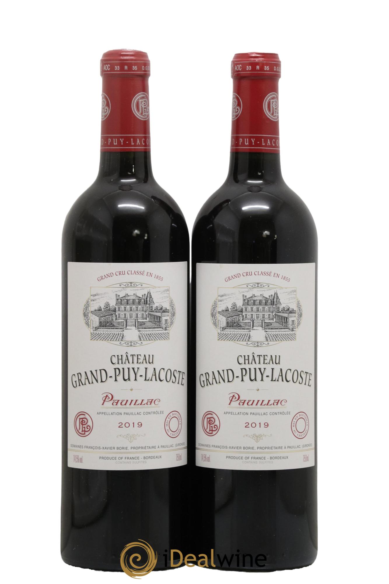 Château Grand Puy Lacoste 5ème Grand Cru Classé 2019 - Posten von 2 Flaschen - 0