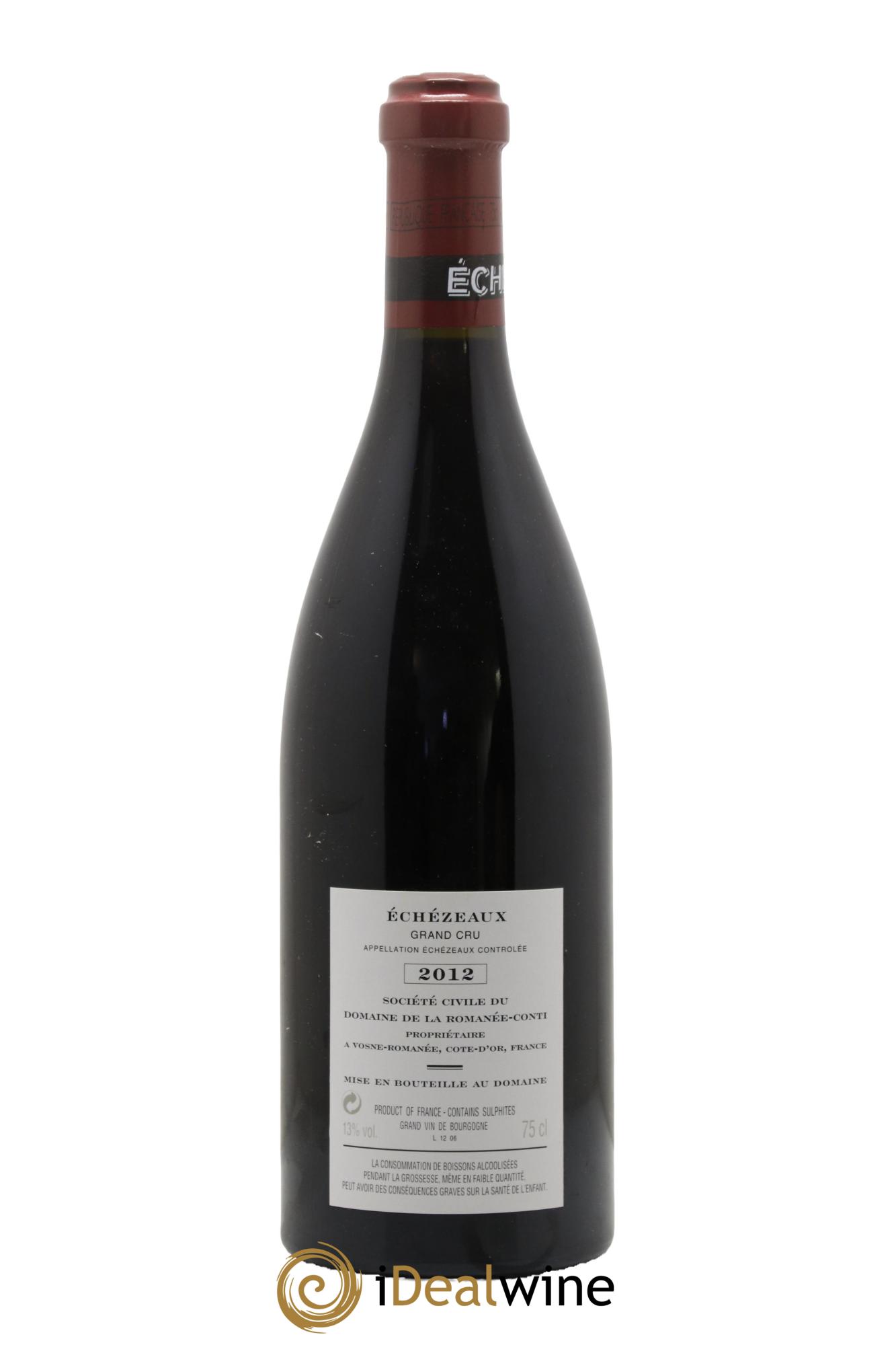 Echezeaux Grand Cru Domaine de la Romanée-Conti 2012 - Lot de 1 bouteille - 1
