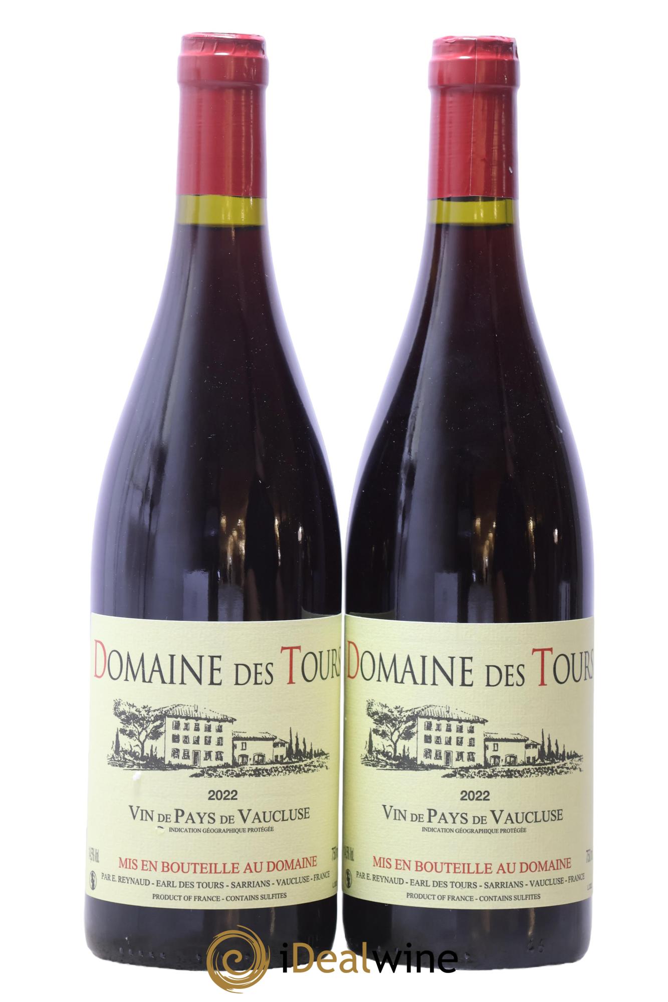 Vaucluse (Vin de Pays de Vaucluse) Domaine des Tours Emmanuel Reynaud 2022 - Lot of 2 bottles - 0