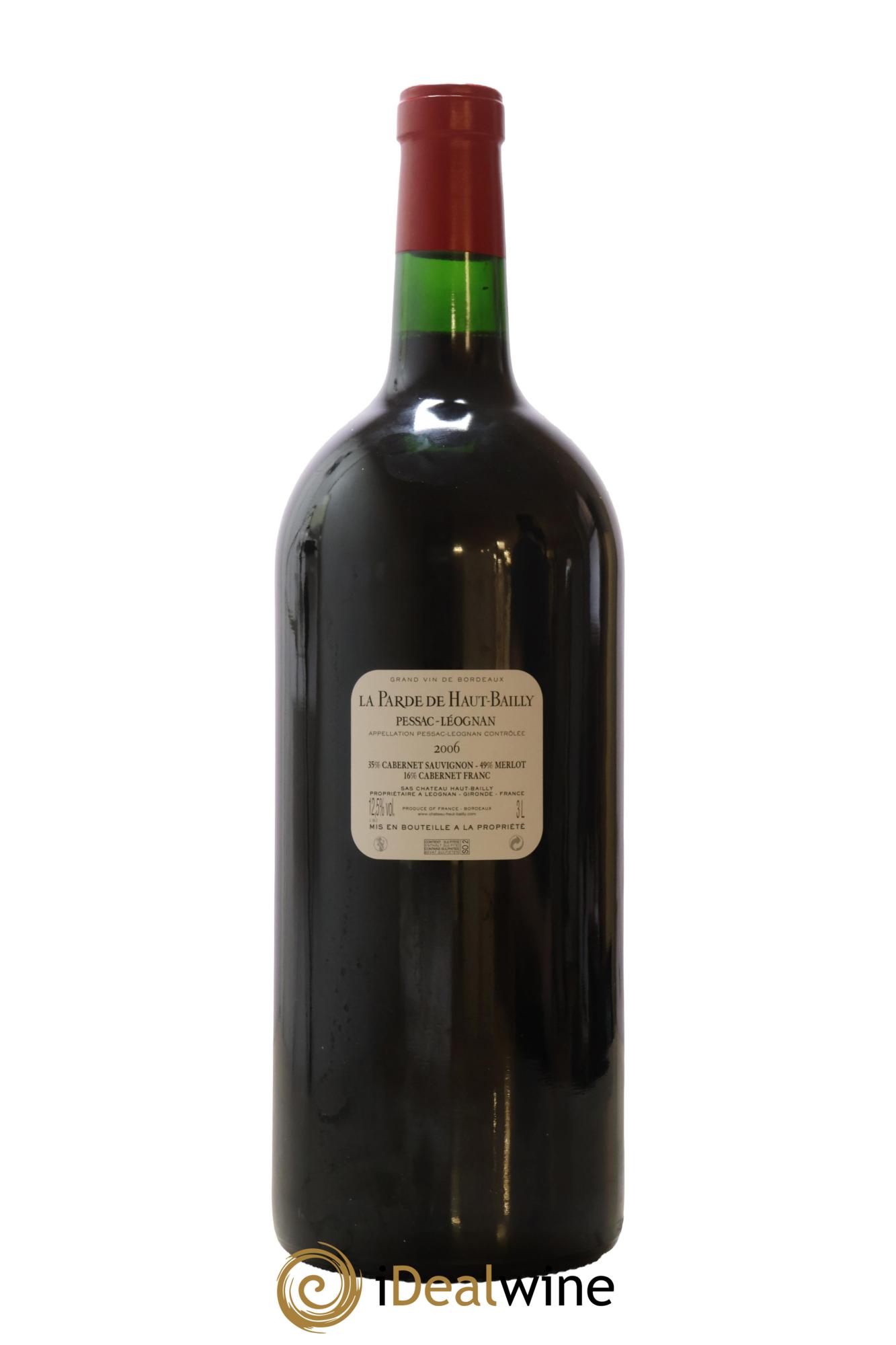 Haut Bailly II (Anciennement La Parde de Haut-Bailly) Second Vin  2006 - Lot de 1 double magnum - 2