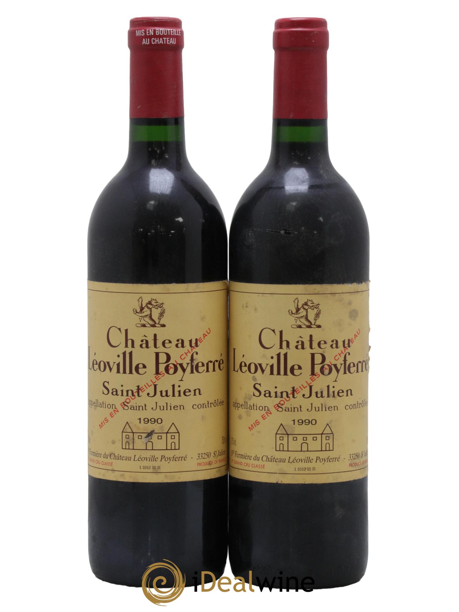 Château Léoville Poyferré 2ème Grand Cru Classé 1990 - Lot de 2 bouteilles - 0