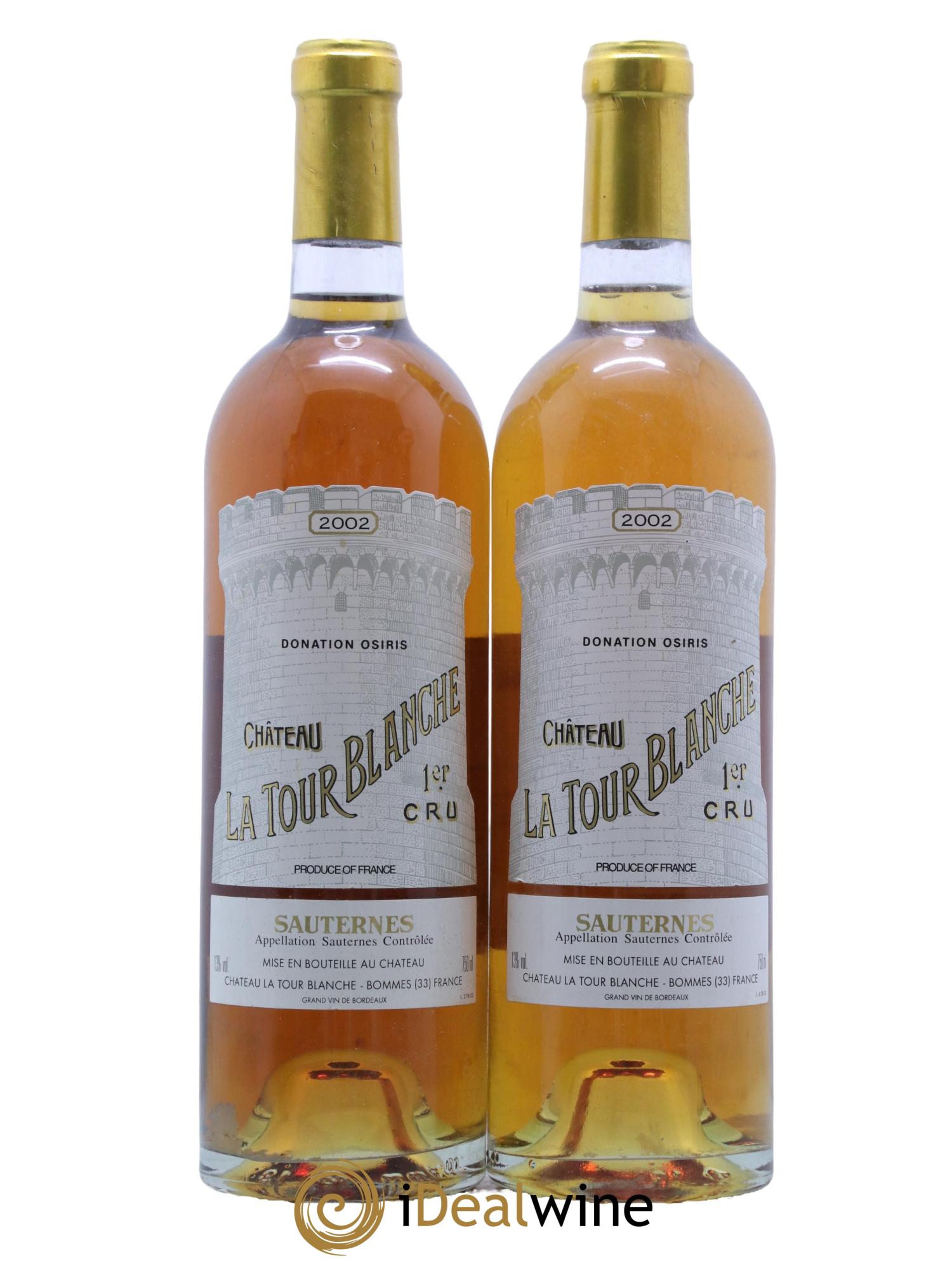 Château la Tour Blanche 1er Grand Cru Classé 2002 - Lotto di 2 bottiglie - 0