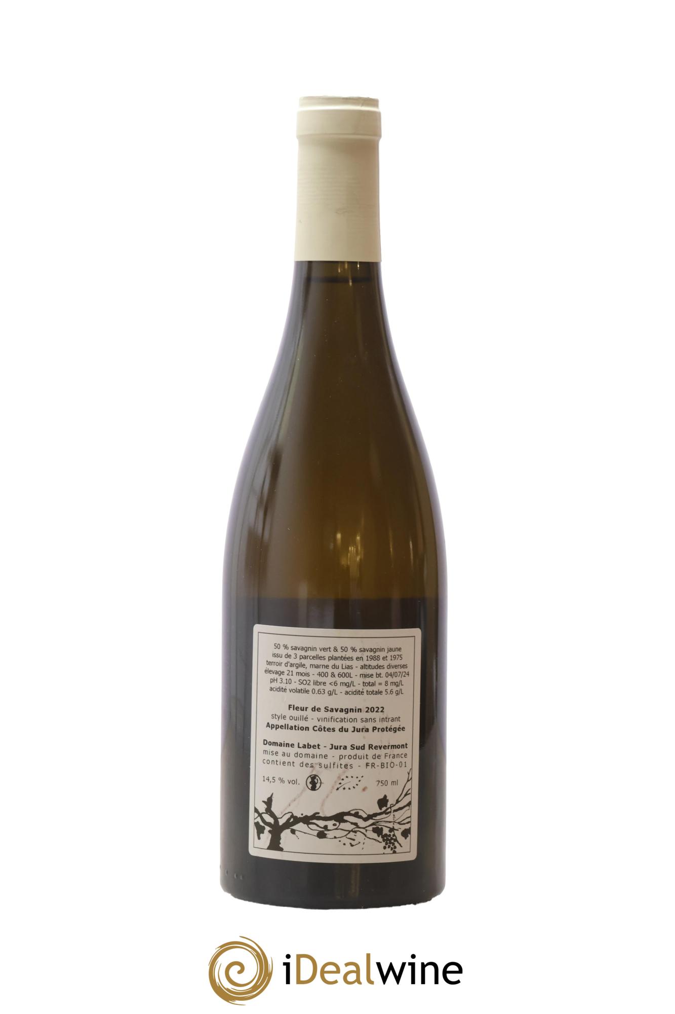 Côtes du Jura Fleur de Savagnin Romain - Julien - Charline Labet 2022 - Lot de 1 bouteille - 1