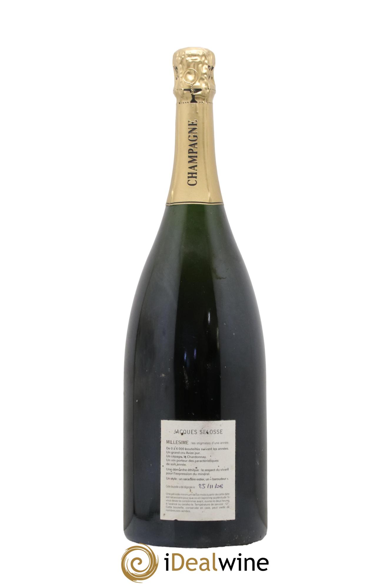 Grand Cru Blanc de Blancs Brut Jacques Selosse 1998 - Lot de 1 magnum - 1