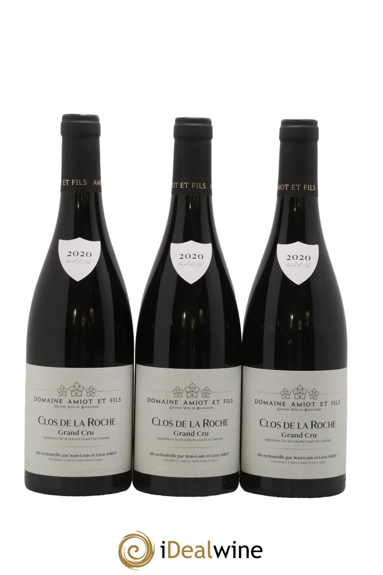 Clos de la Roche Grand Cru Domaine Amiot et Fils 2020 - Lot of 3 bottles - 0