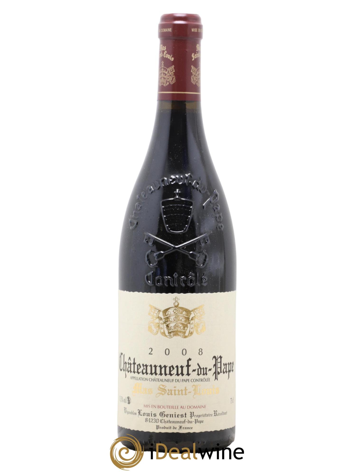 Châteauneuf-du-Pape Tradition Mas Saint-Louis 2008 - Lot de 1 bouteille - 0