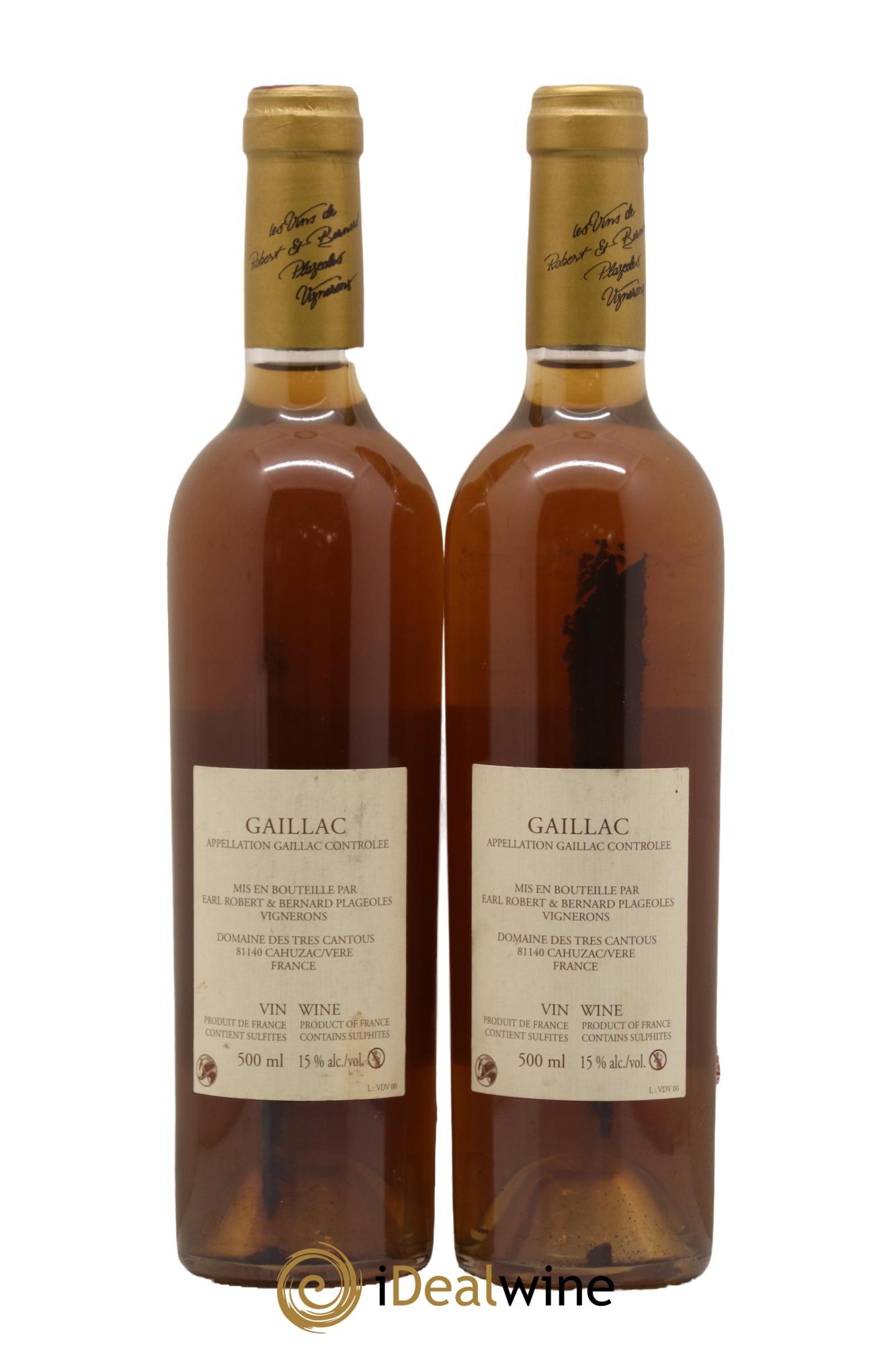 Gaillac Vin de voile Plageoles 2000 - Lot de 2 format 50cls - 1