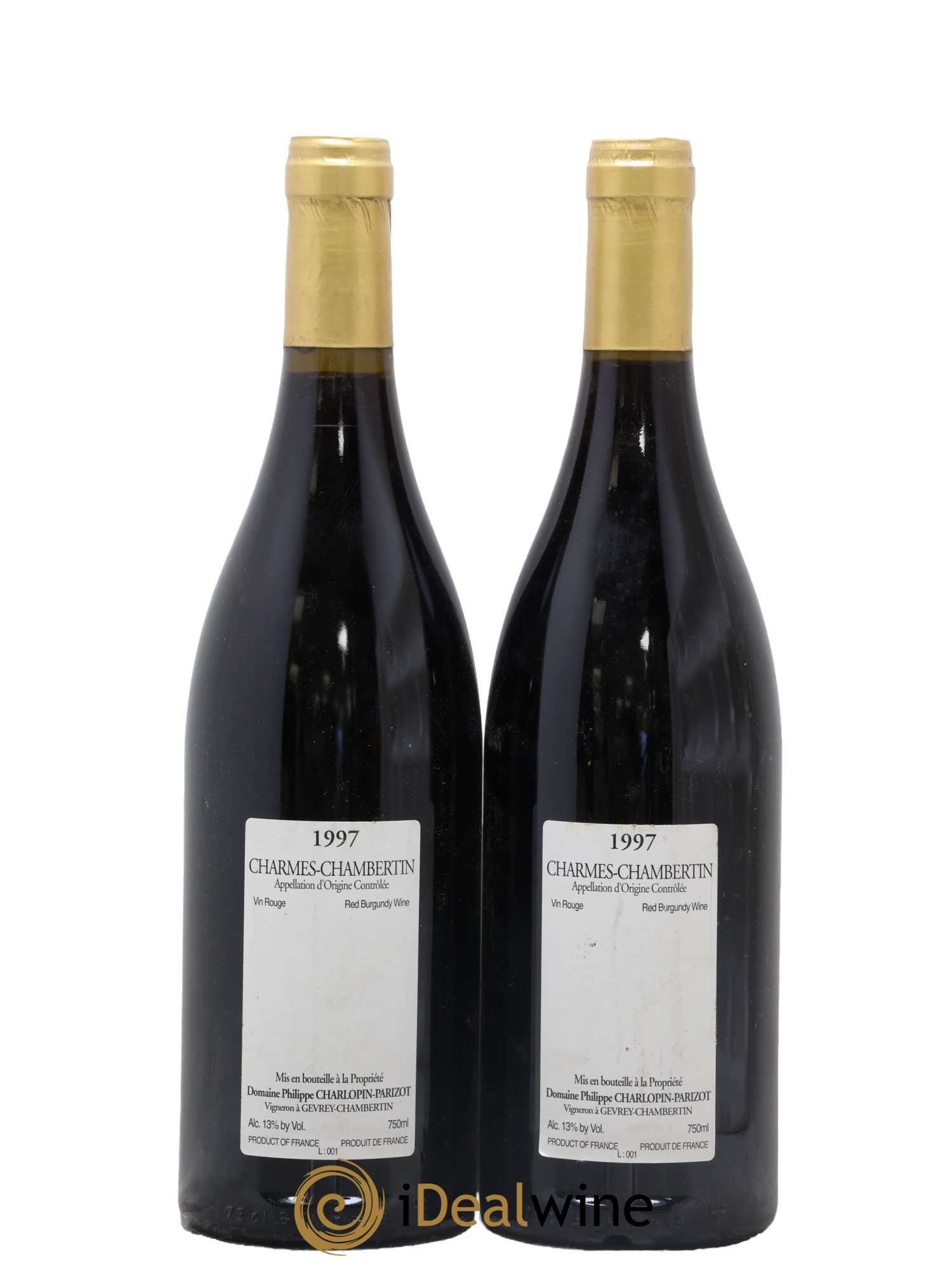 Charmes-Chambertin Grand Cru Charlopin-Parizot 1997 - Lot de 2 bouteilles - 1
