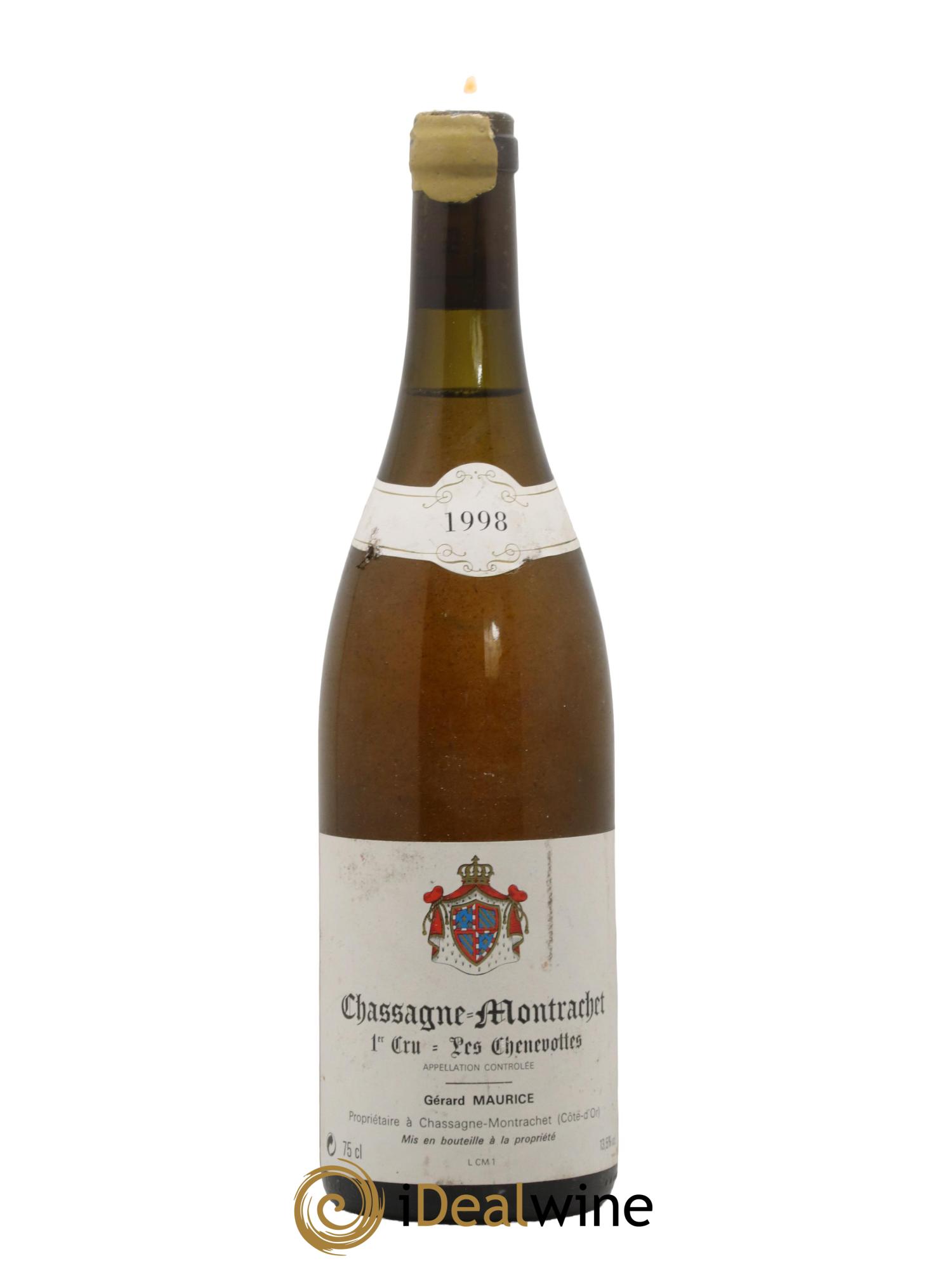 Chassagne-Montrachet 1er Cru Les Chenevottes Gerard Maurice 1998 - Lot de 1 bouteille - 0