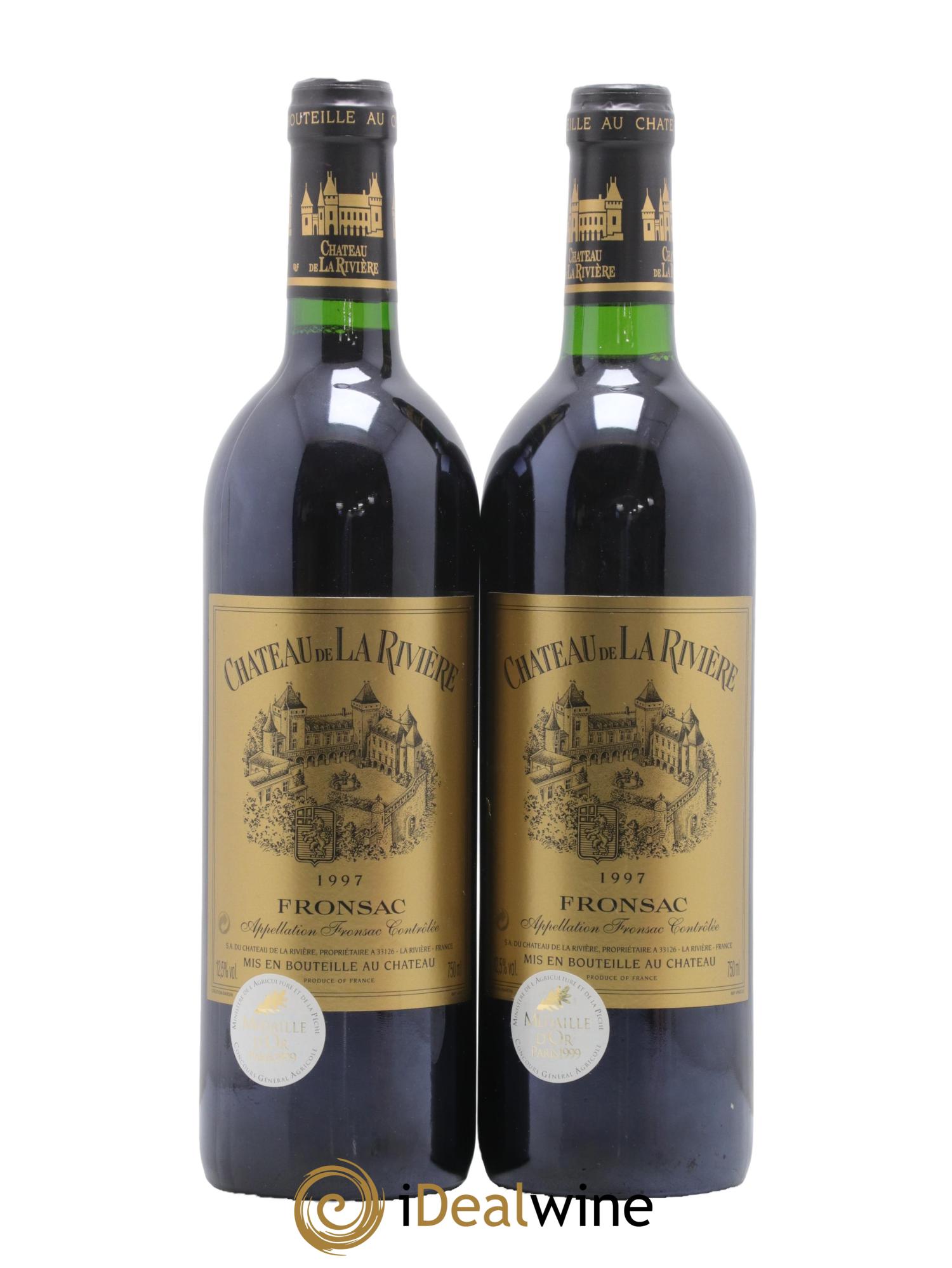 Château de La Rivière 1997 - Posten von 2 Flaschen - 0