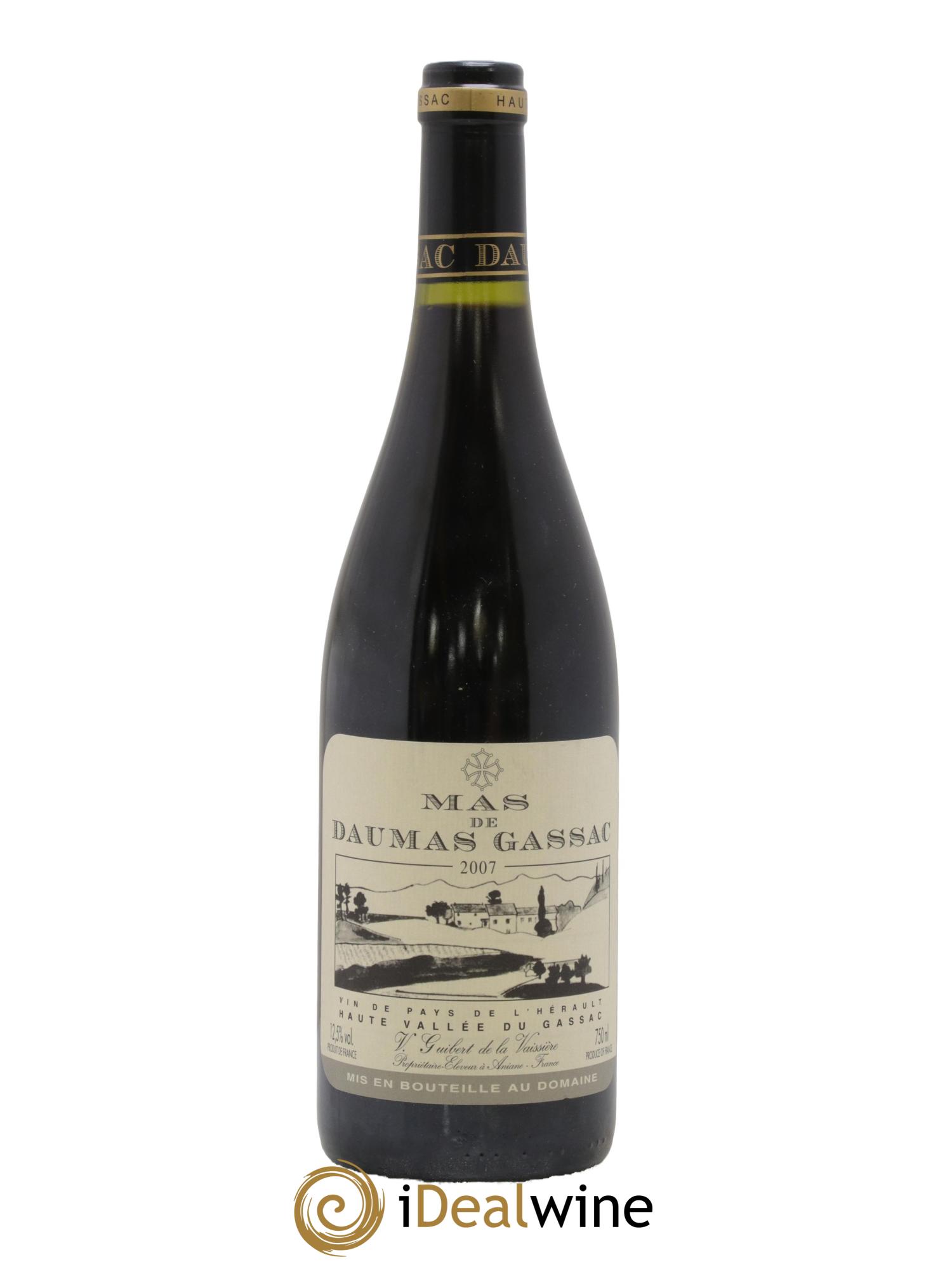Saint-Guilhem-le-Désert - Cité d'Aniane Mas Daumas Gassac Famille Guibert de La Vaissière 2007 - Lot de 1 bouteille - 0