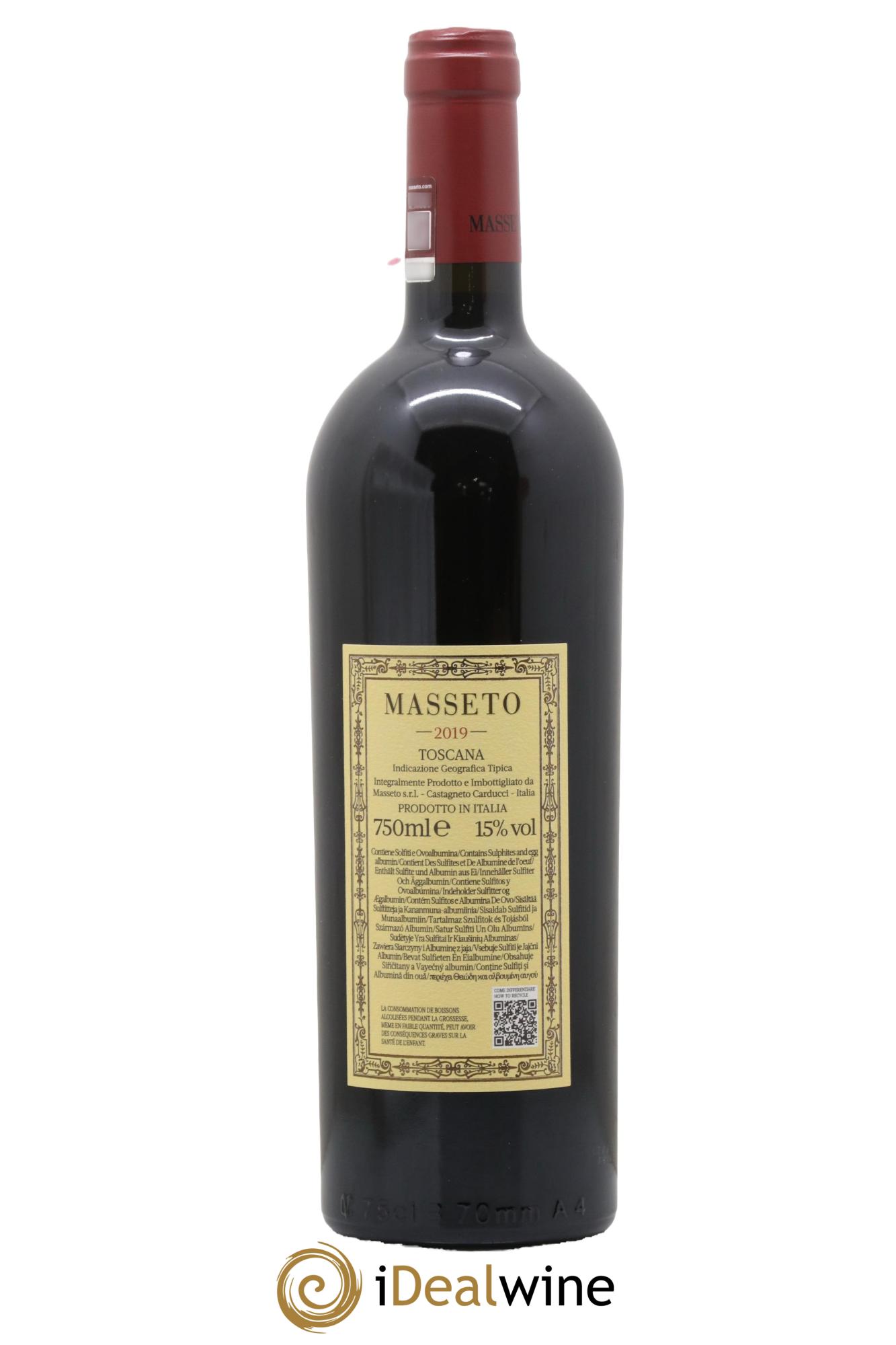Toscana IGT Tenuta Dell'Ornellaia Masseto Frescobaldi 2019 - Lot de 1 bouteille - 1