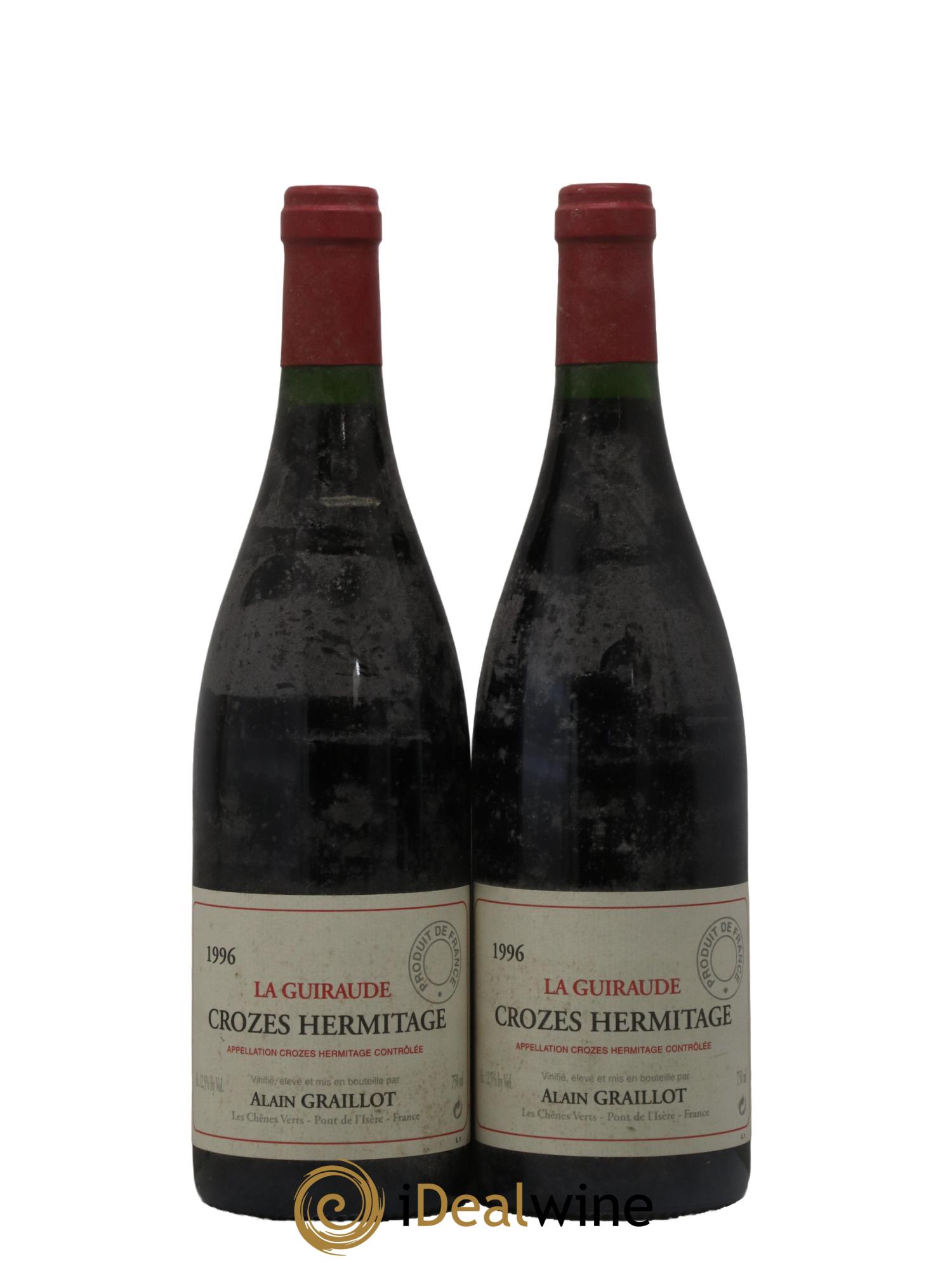 Crozes-Hermitage La Guiraude Domaine Graillot 1996 - Lot de 2 bouteilles - 0